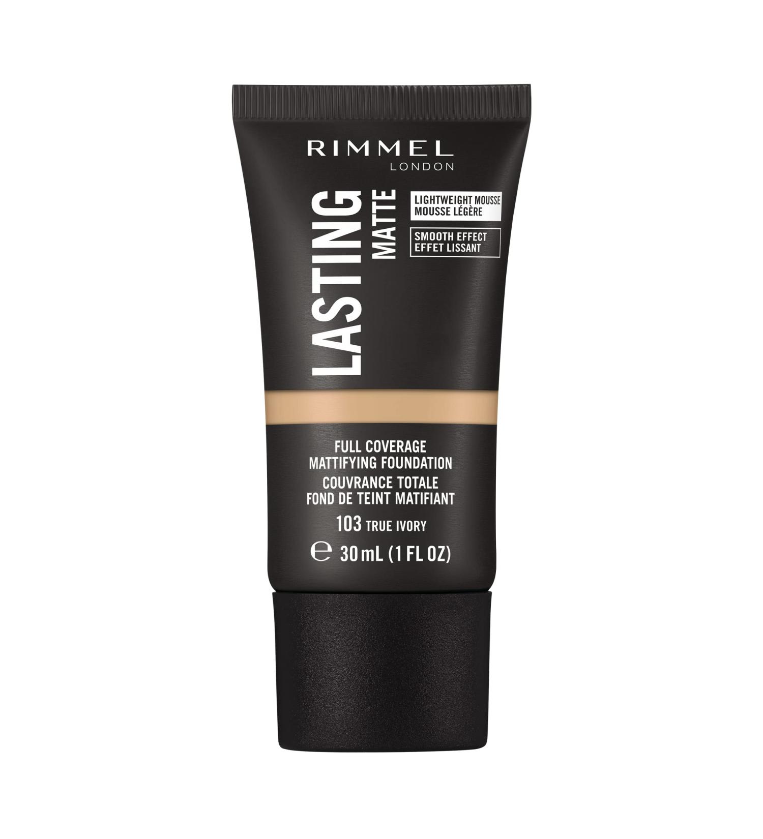 Rimmel Lasting Matte Full Coverage Foundation 30ml - Soft Beige | Lightweight Formula | Pack of 1 - Buy Online on GoSupps.com