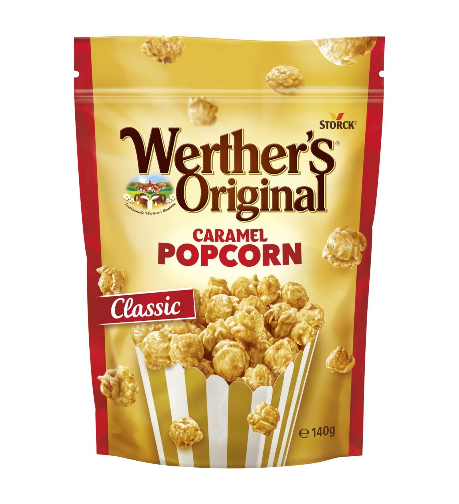 Werther's Original Caramel Popcorn - Classic Caramel Flavor - 140g - Perfect for Christmas (Pack of 1) - Buy Online on GoSupps.com