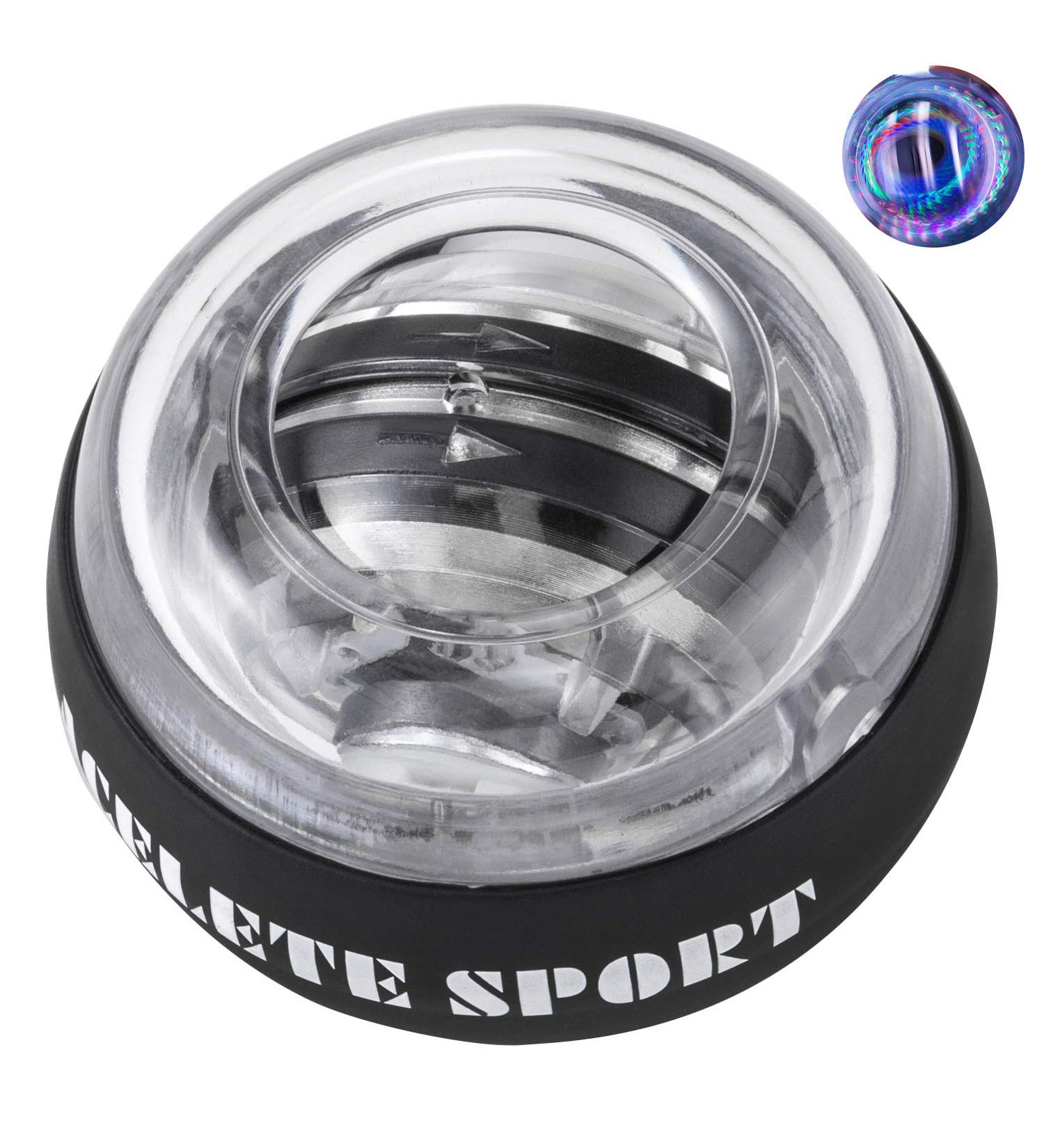 ACELETE Auto-Start 2.0 Power Ball Wrist Trainer - LED Forearm Exerciser for Wrist Strength - Transparent - Buy Online on GoSupps.com