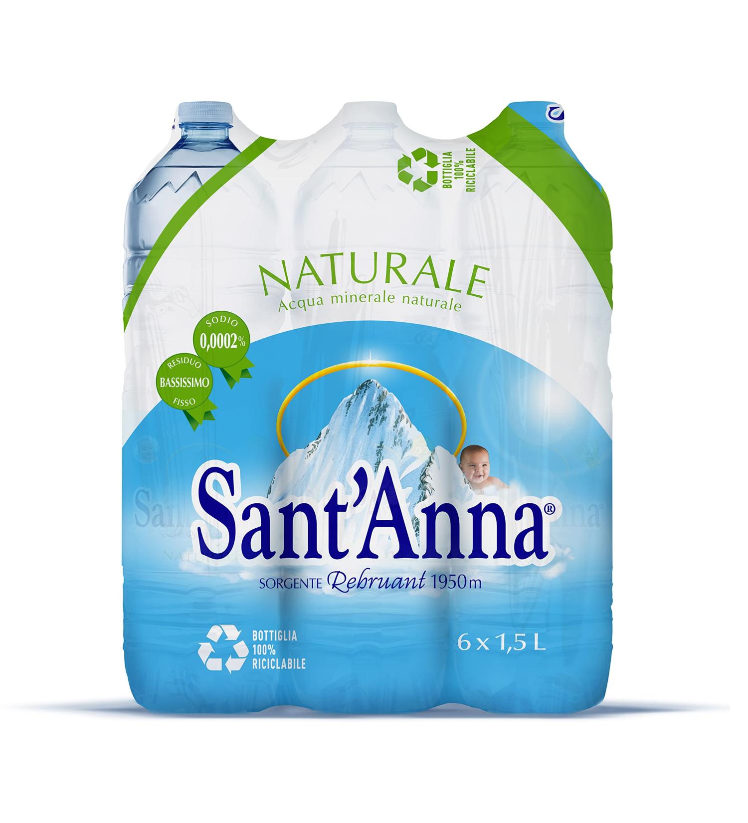 Sant'Anna Natural Mineral Water 1.5L 6 Pack (6 x 1.5L) - Buy Online on GoSupps.com