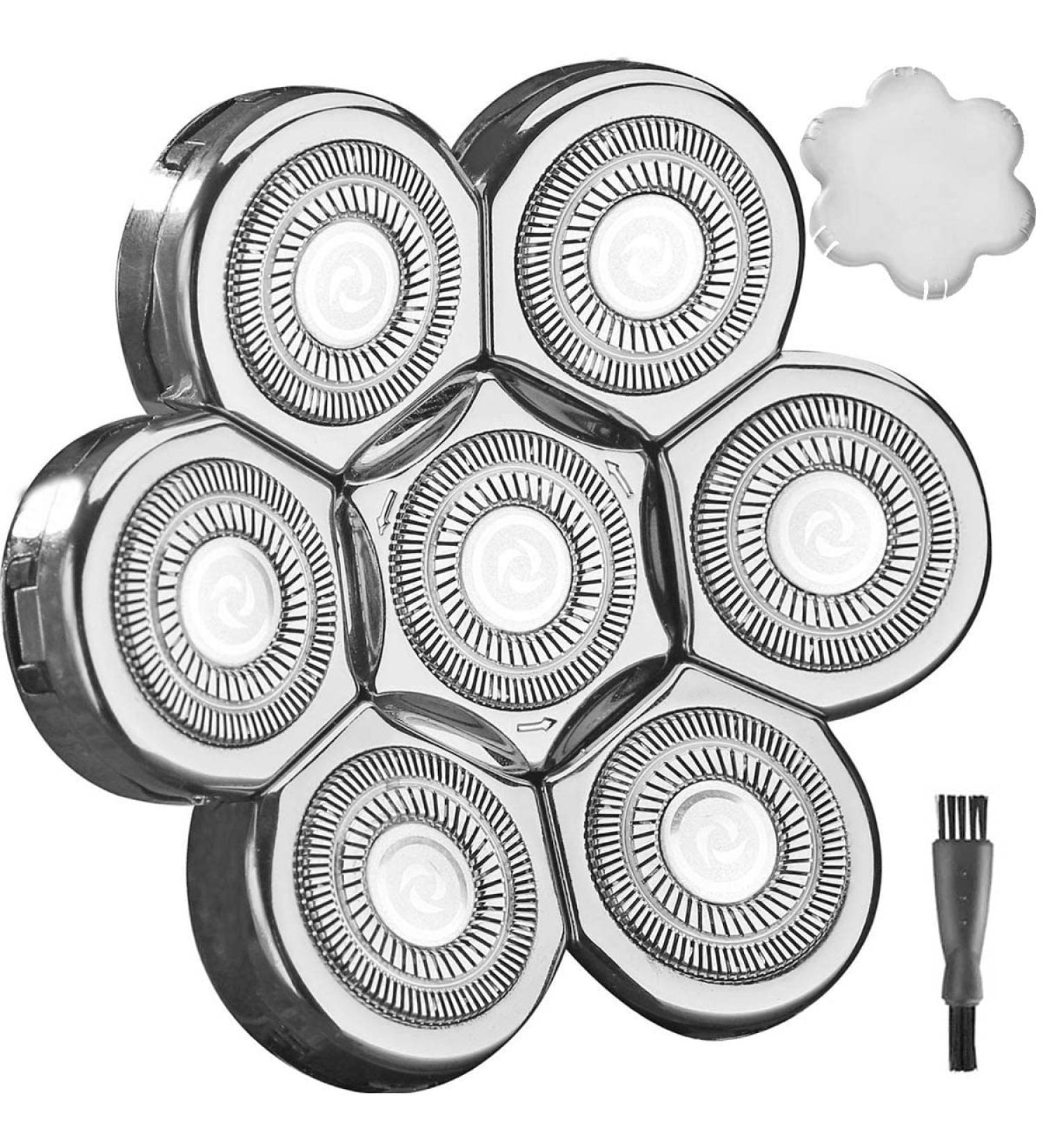 WAHFOX Universal 7 Heads Shaver Replacement Head - 7D Blade for All Brands - Silvery Shaver Head - Buy Online on GoSupps.com