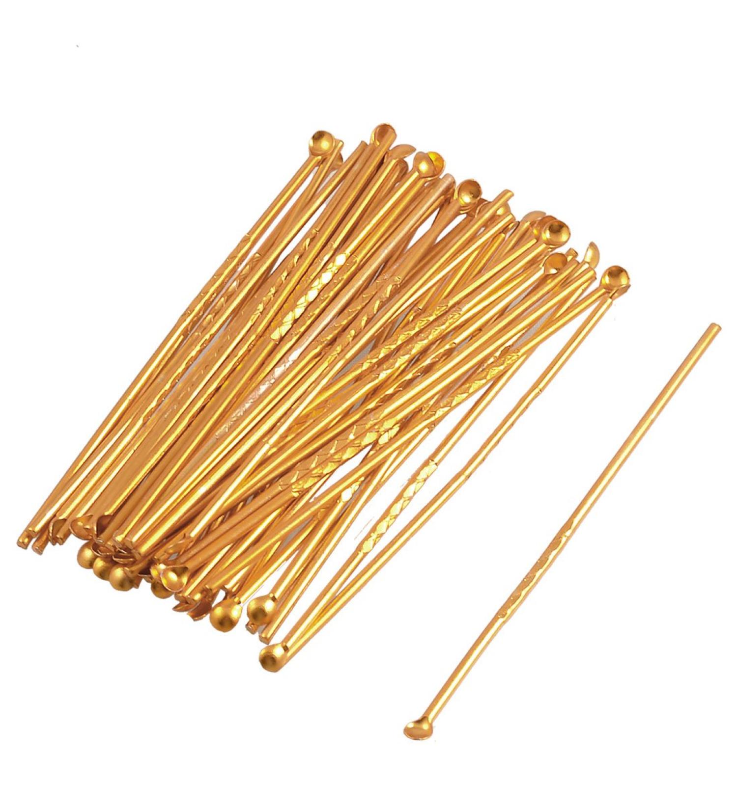 Qtqgoitem 48 Pcs Gold Tone Aluminum Ear Wax Remover Earpicks (Model: c73 09a 8db f29 f46)