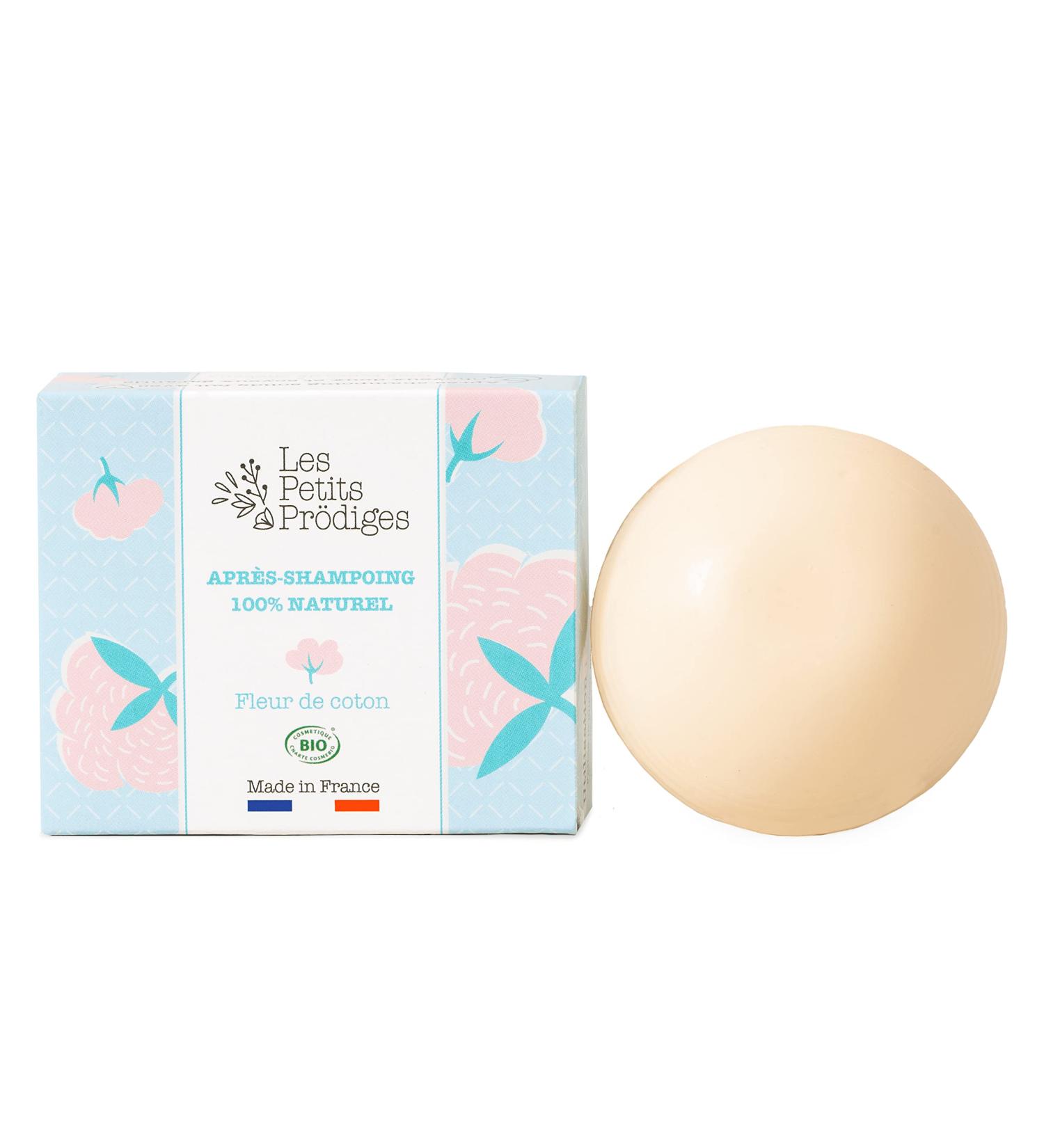 100% Natural Cotton Flower Solid Conditioner - All Hair Types - Made in France - Respect for the Scalp - Not Tested on Animals - Recyclable Packaging - LES PETITS PRODIGES - Buy Online on GoSupps.com