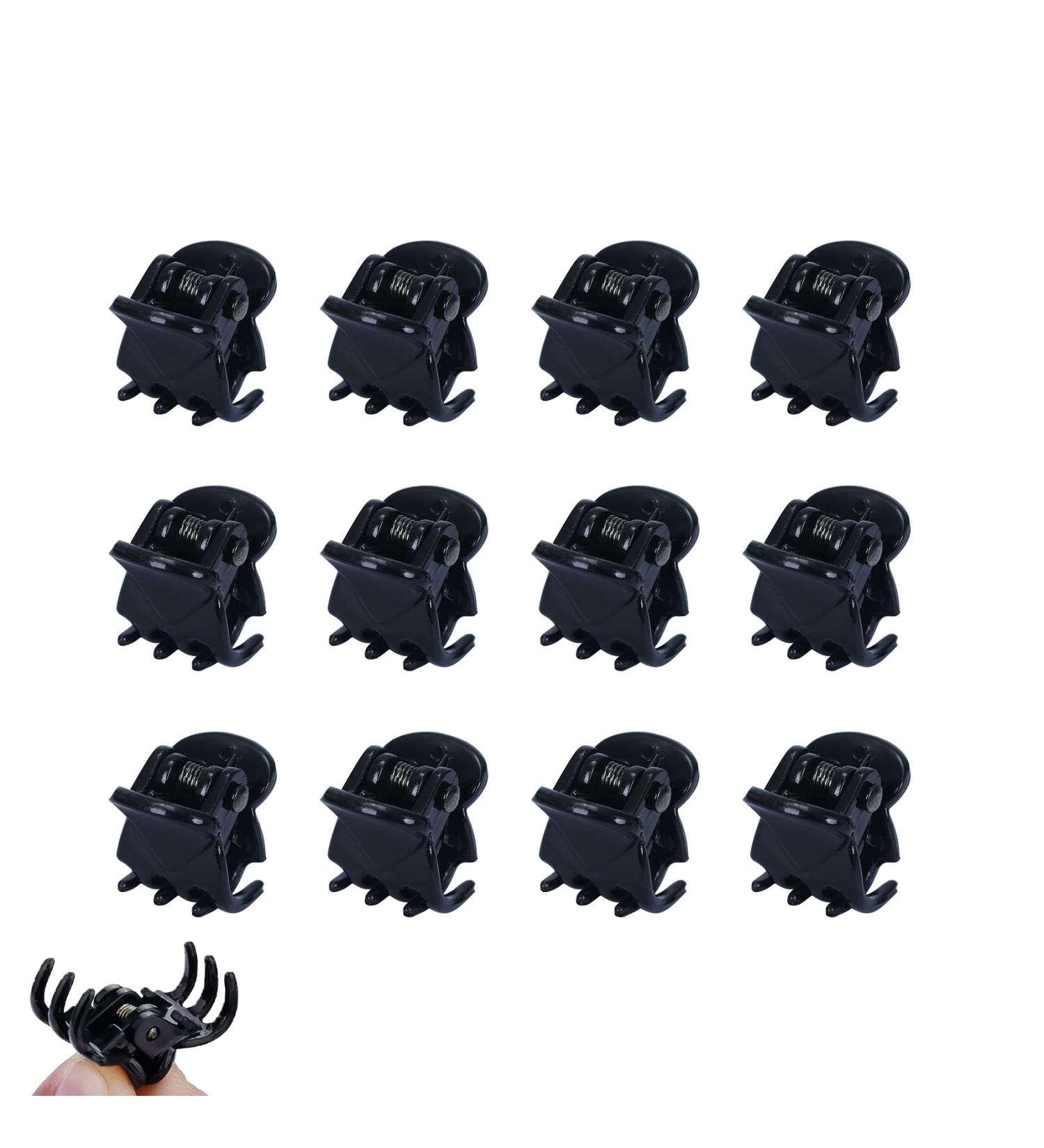 Buy Olakin Mini Hair Clips - 12 Pack 1cm Black Claw Clips for Girls & Women | Non-Slip Small Jaw Hair Accessories - Buy Online on GoSupps.com