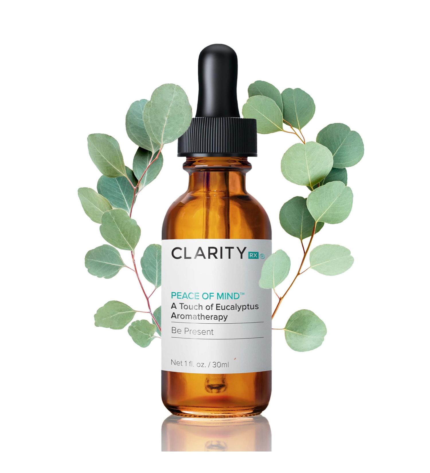 ClarityRx Peace Of Mind Eucalyptus Aromatherapy Concentrate - Natural Essential Oil Face Treatment for Redness & Acne | 1 fl oz - Shop Internationally - Buy Online on GoSupps.com