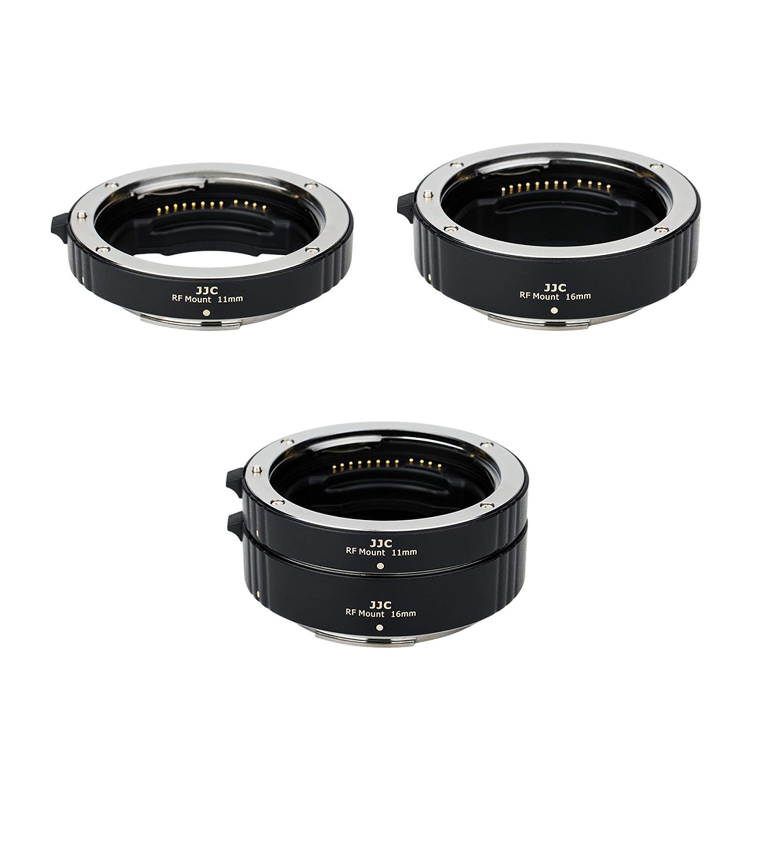 JJC RF Mount Auto Focus Macro Extension Tube Ring Set for Canon EOS R / R3 / R5 / R6 / Mark II / R6 / R7 / R8 / R10 / R50 / RP Mirrorless Cameras - Ideal for Canon RF Mount Lenses, Perfect for Macro Photography - Buy Online on GoSupps.com