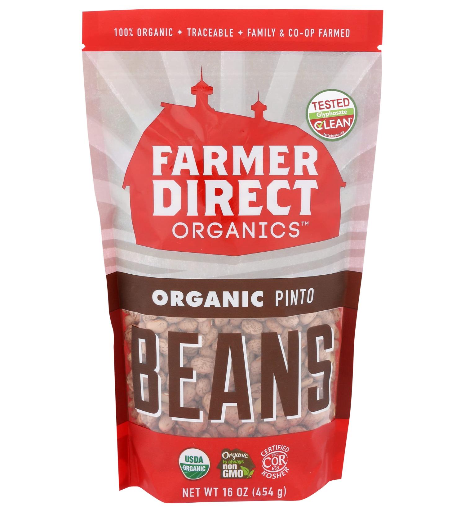 Fair Trade Organic Pinto Beans - Farmers Direct Coop, 16 oz - Buy Online on GoSupps.com