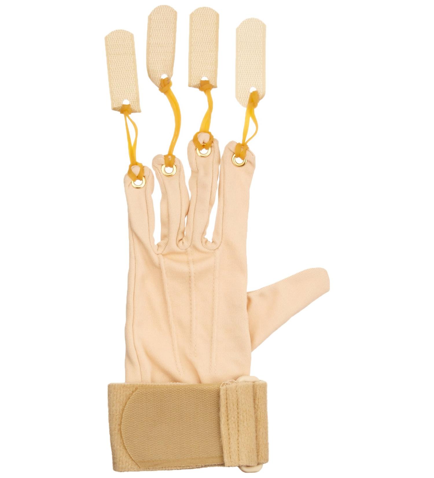 Sammons Preston Deluxe Traction Glove, Left Handed Exercise Glove, Rehabilitation & Physical Therapy Gloves for Flexion of Joints & Fingers, Hand Exerciser for Increasing Strength, Small/Medium Left Hand Small/Medium