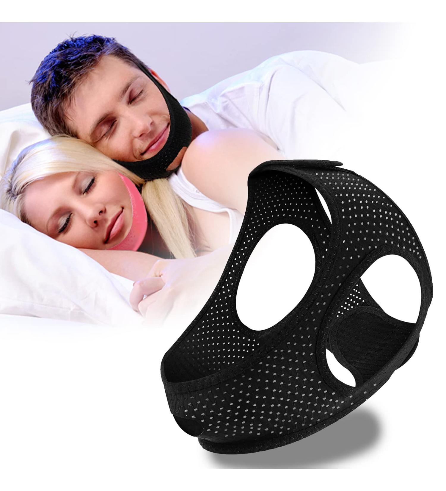 Anti Snore Chin Strap for Men and Women - Breathable & Adjustable Snoring Solution - Stop Snoring Head Band for Better Sleep (Black) - Buy Online on GoSupps.com