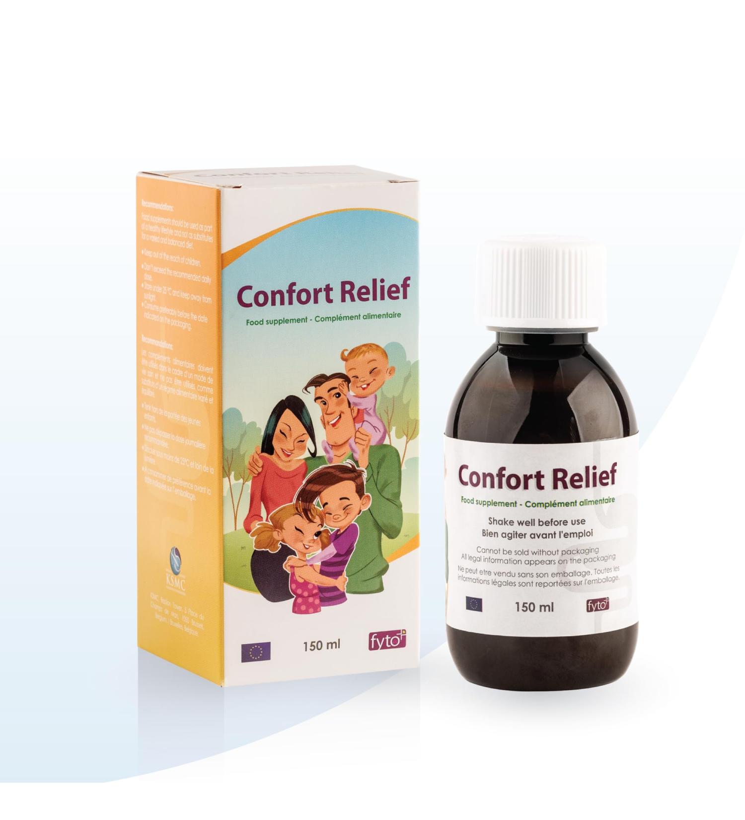 Comfort Relief Food Supplement for the Whole Family (+3 years) - Digestive Syrup Fyto+ | Chamomile Anise & Mint | Transit & Digestion Support | 150ml - Gluten Free - Buy Online on GoSupps.com
