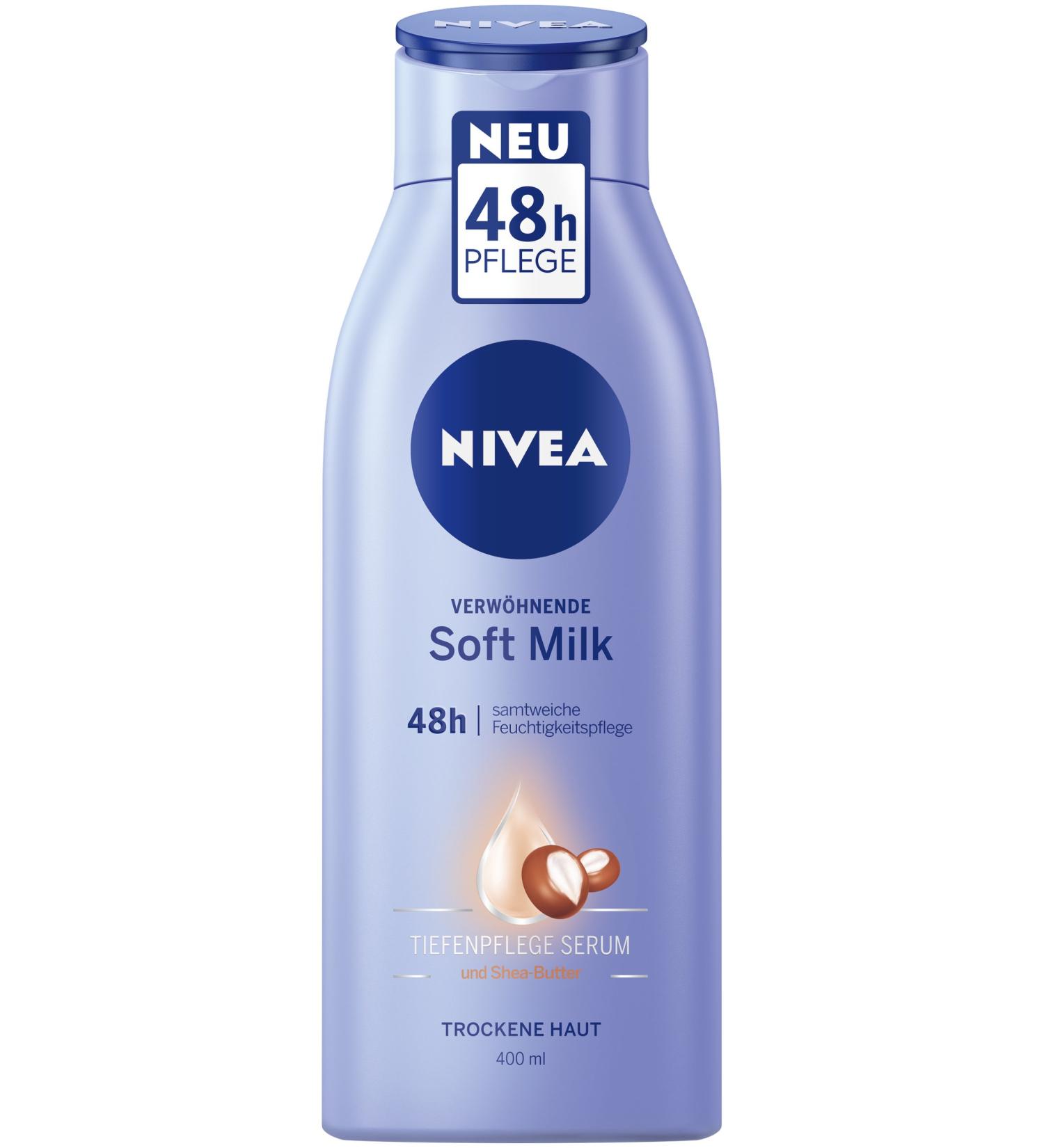 Nivea Pampering Moisturising Soft Milk Body Lotion 400ml - Hydrating Lotion for Soft Skin | International Shipping Available - Buy Online on GoSupps.com