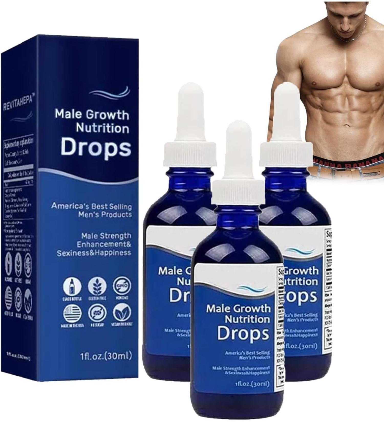 Buy Genetic RevitaHepa Nutritional Diet for Male Growth - RevitaHepa Men Drops | 3-Piece Blue Direction Formula | Optimal Health & Wellness - Buy Online on GoSupps.com