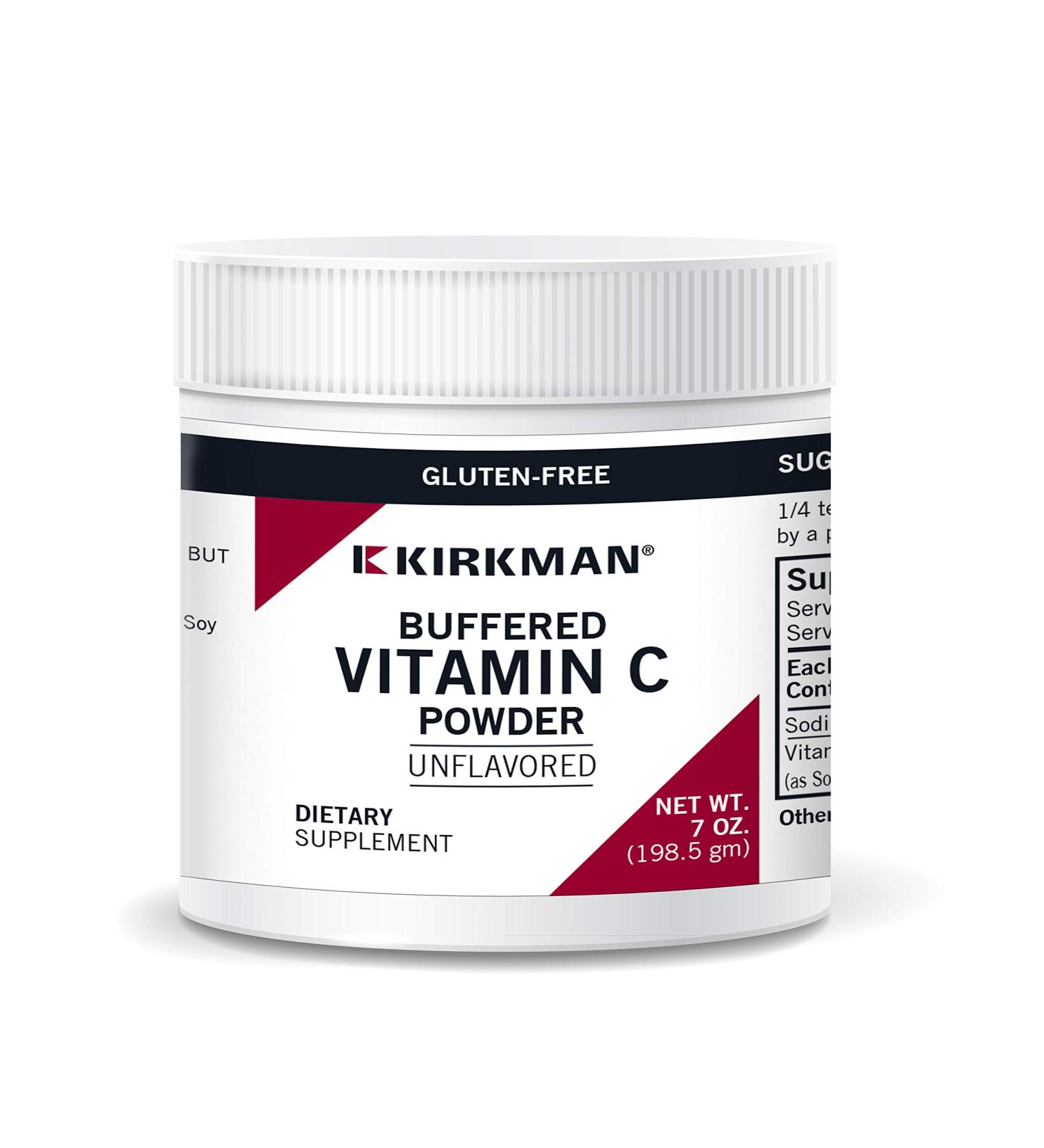 Buy Kirkman Labs Buffered Vitamin C Powder Unflavored - 7 oz (198.5 g) for Immune Support - Buy Online on GoSupps.com
