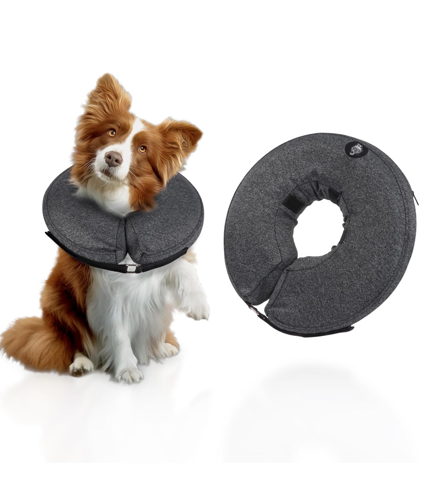 Shop Lollanda Inflatable Breaking Crane Dog Collar - Adjustable Soft & Leak-Proof Protective Collar for Surgery Recovery in Pets - Ideal for Dogs & Cats (Large) - Buy Online on GoSupps.com