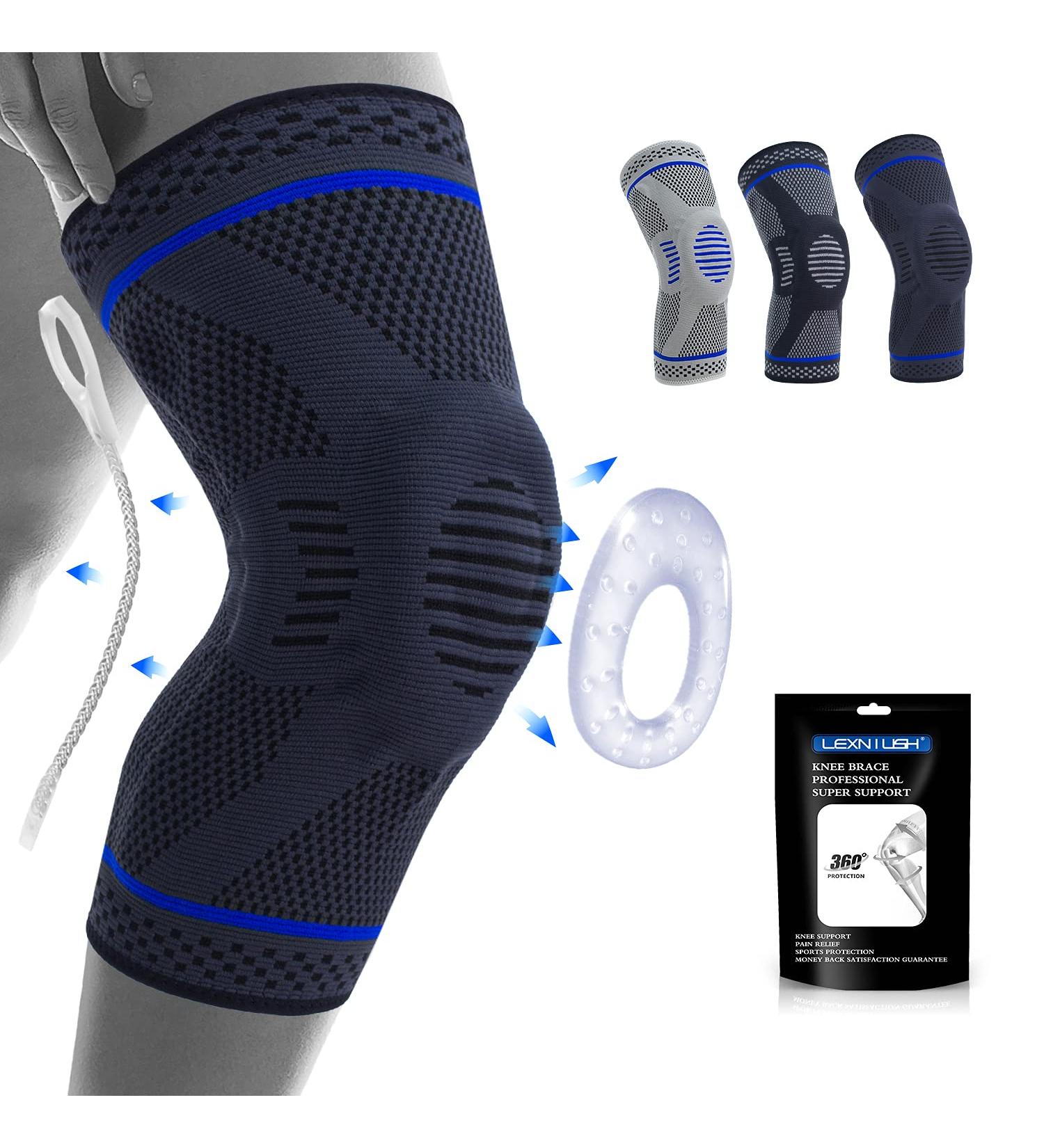 Medical Grade Knee Brace Compression Sleeve for Men and Women - Joint Pain Relief and Sports Injury Recovery - N2/Dark Grey XXL - Buy Online on GoSupps.com