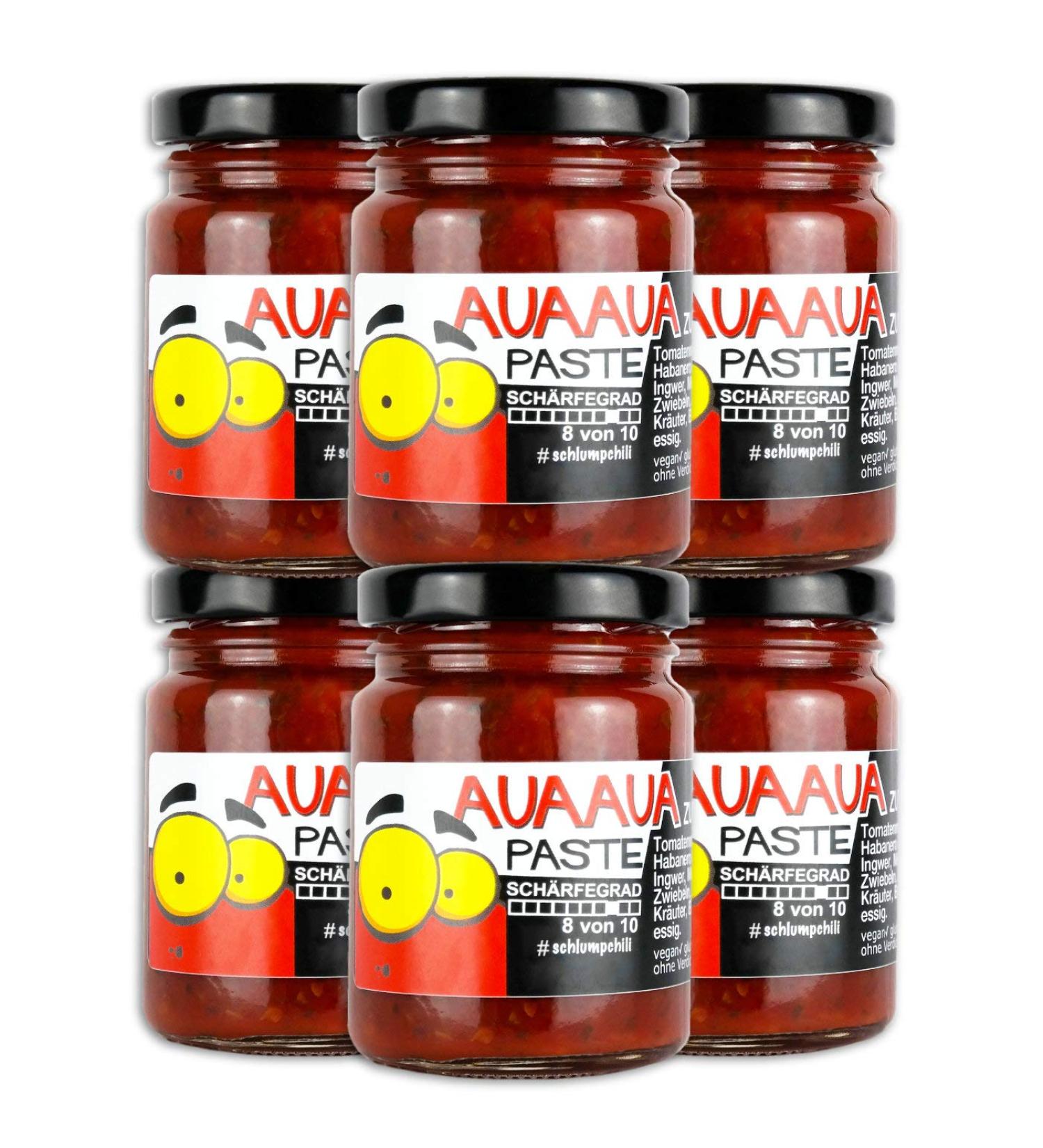 Buy Schlump-Chili AUA AUA XL Habanero Chili Paste with Ginger - Set of 6 (6 x 90g) | International Shipping Available - Buy Online on GoSupps.com