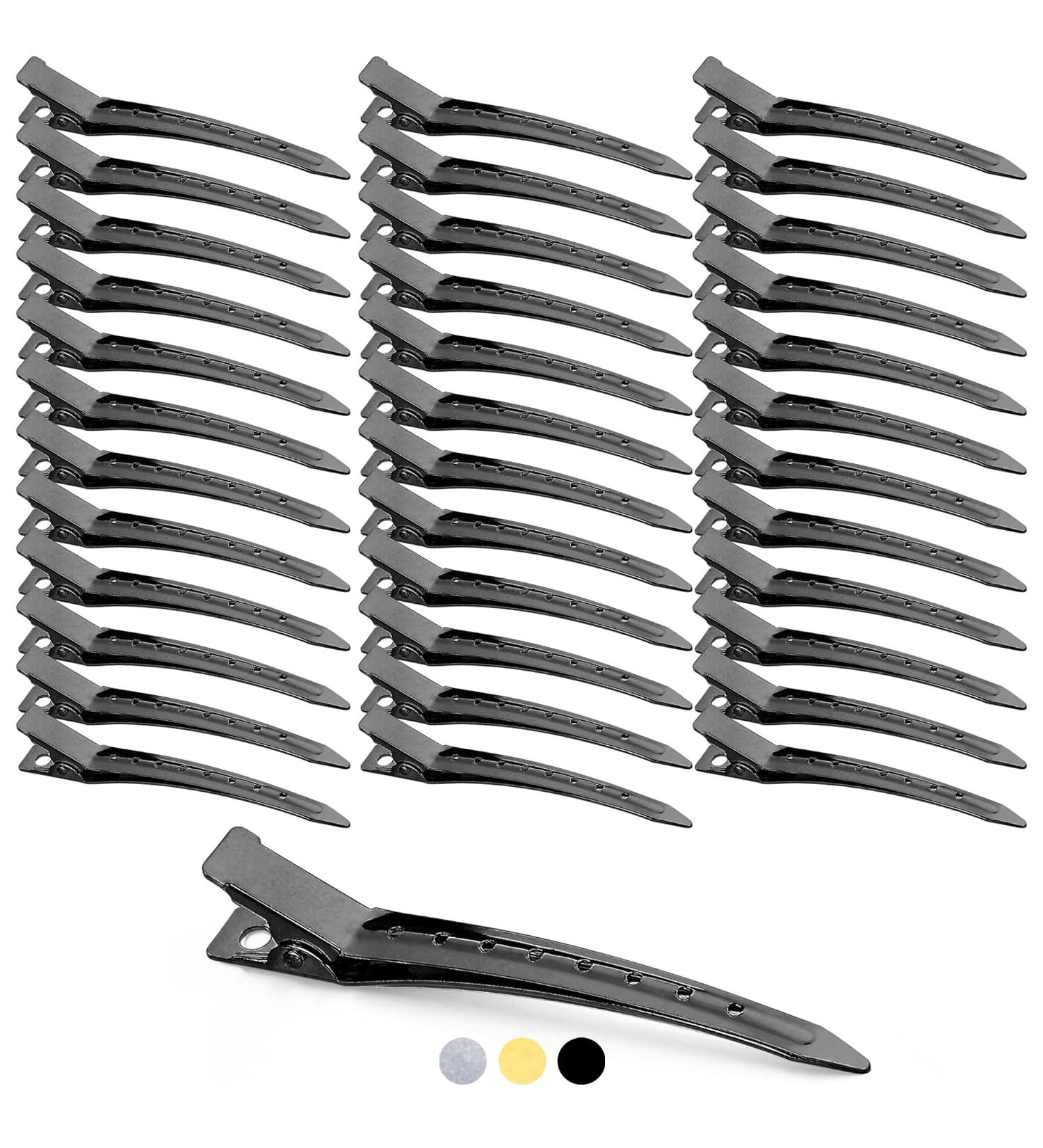 MBSomnus 36-Piece Black Hair Clips for Women - 9cm Alligator Clamps for Hairdressing & Styling - Buy Online on GoSupps.com