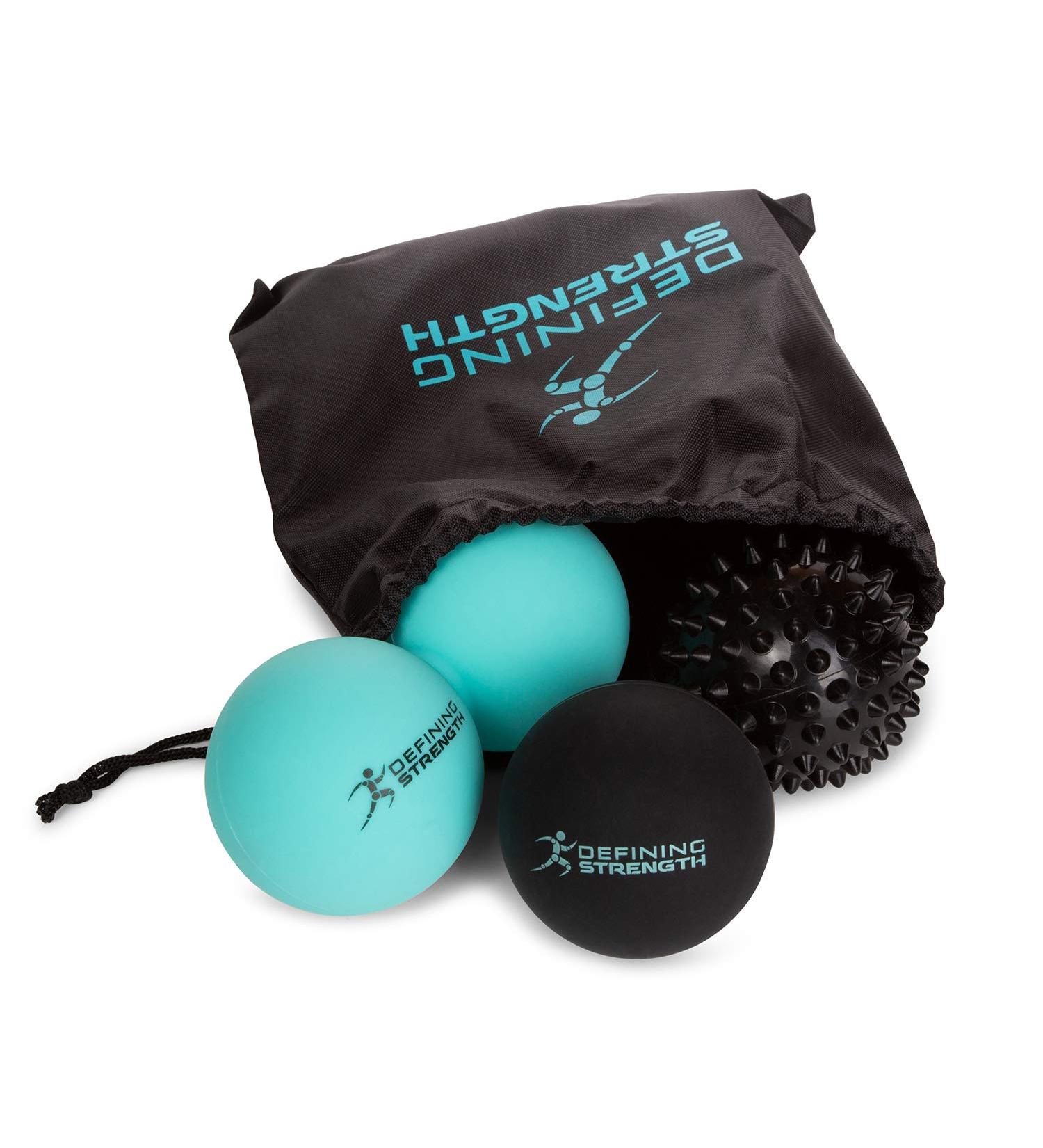 Massage Balls Set for Trigger Point Release - Spiky Lacrosse, Peanut Roller, Ideal for Plantar Fasciitis & Reflexology - Buy Online on GoSupps.com