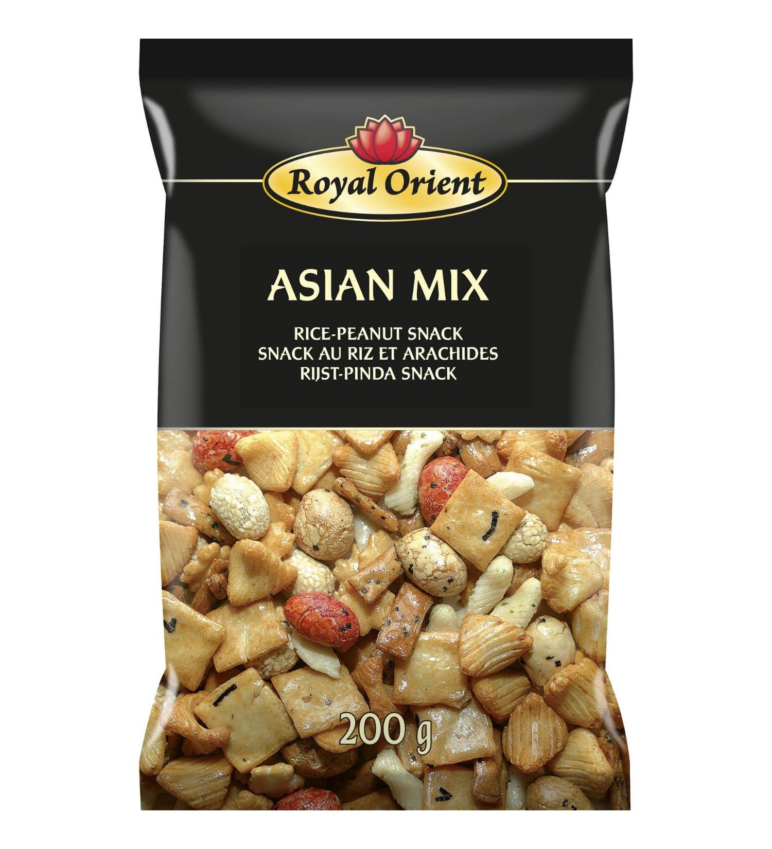 Royal Orient Rice & Peanut Snacks Asian Mix - 200g | Authentic Asian Gourmet Snack for International Shipping - Buy Online on GoSupps.com
