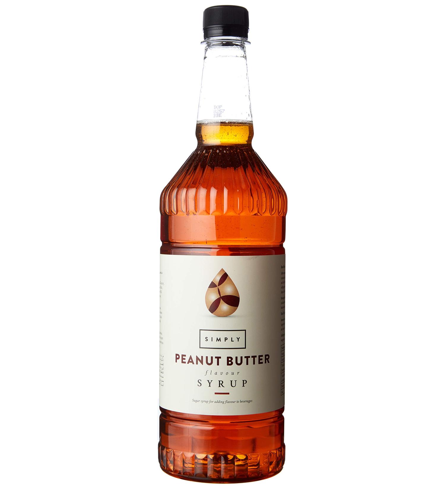 Simply Peanut Butter Syrup Vegan & Nut Free Flavoured Syrup for Coffee Cocktails & Baking (1 Litre) - Buy Online on GoSupps.com