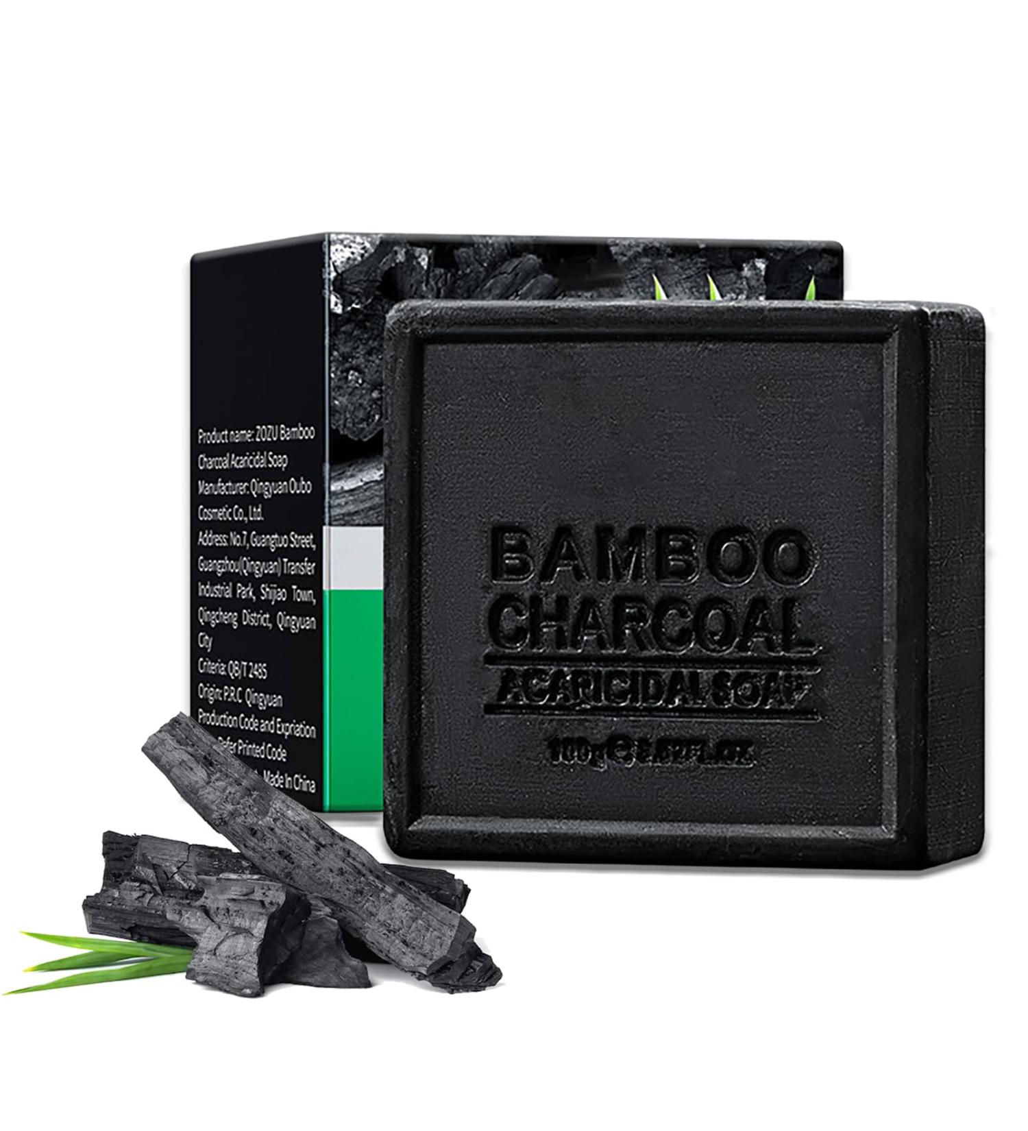 Bamboo Soap Bar - Charcoal Soap - Bamboo Charcoal Soap - Hand Body Face Wash Soap Bar - Remove Mite Oil Control Clean Pore Dirt - Moisturize Hydrate Smooth Tender Plump - Improve Dullness Elasticity - Buy Online on GoSupps.com
