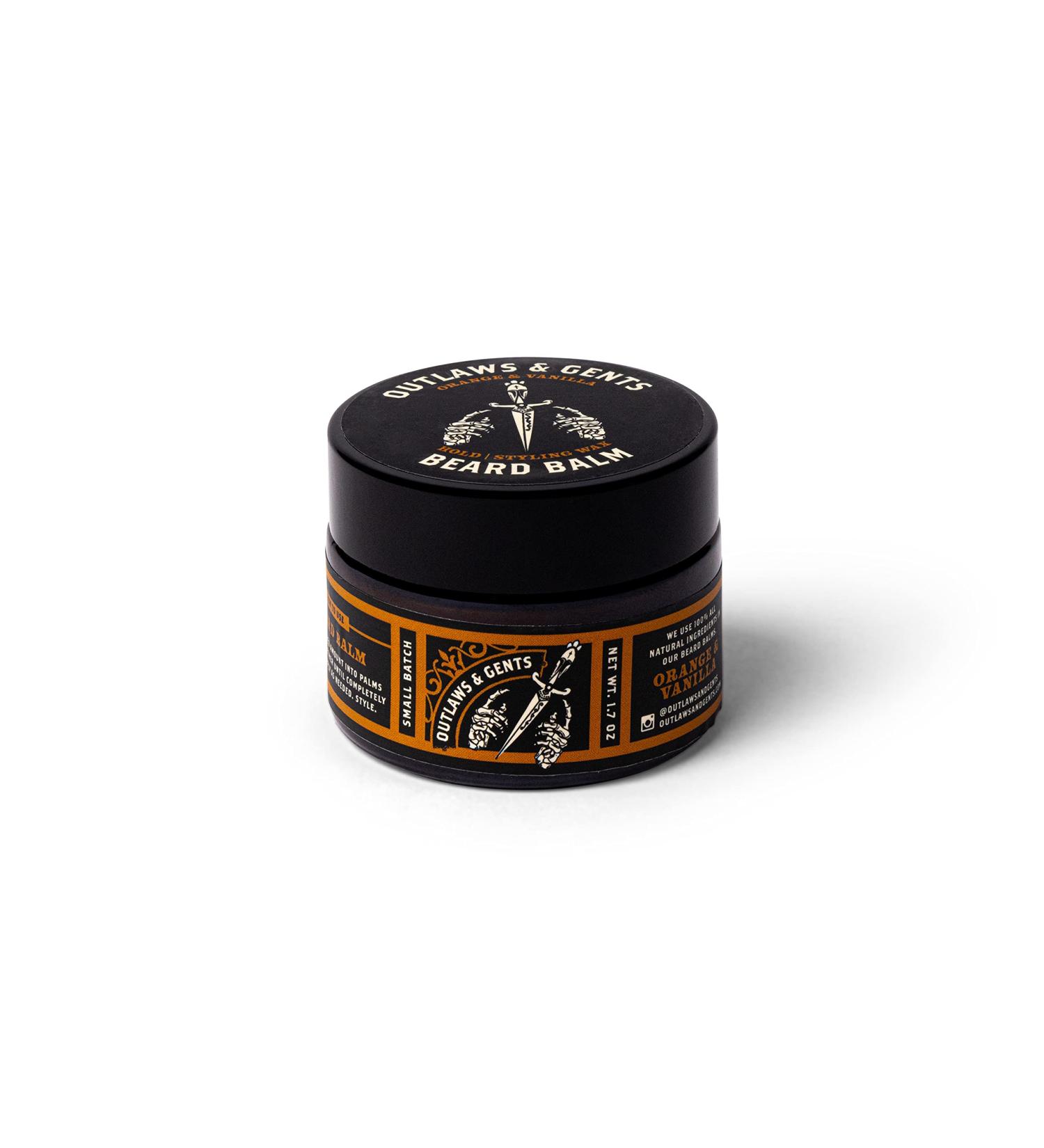 Outlaws & Gents Orange Vanilla Beard Balm | All-Natural Beard Care for Men | Condition Style & Reduce Itchiness - Buy Online on GoSupps.com