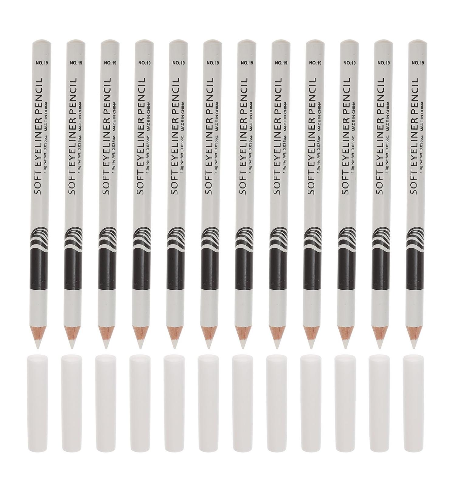 Lot de 12 Crayons Eye-Liner Blancs Waterproof Crayons Illuminateurs Yeux Stylo Maquillage Multi-Usage pour Paupi res et Contour Texture Douce Coffret Professionnel pour Beaut  - Buy Online on GoSupps.com