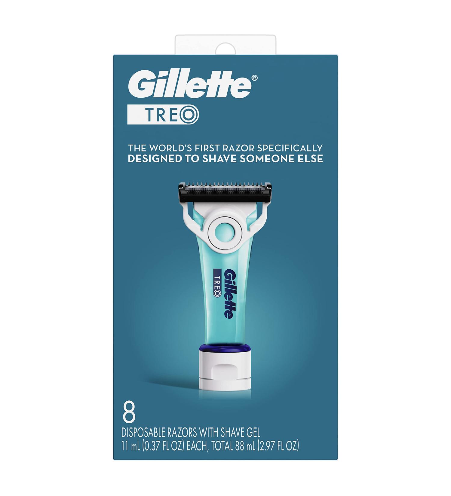 Buy Gillette TREO Caregiver Razor with Built-in Shave Gel - 8 ct | International Shipping Available - Buy Online on GoSupps.com