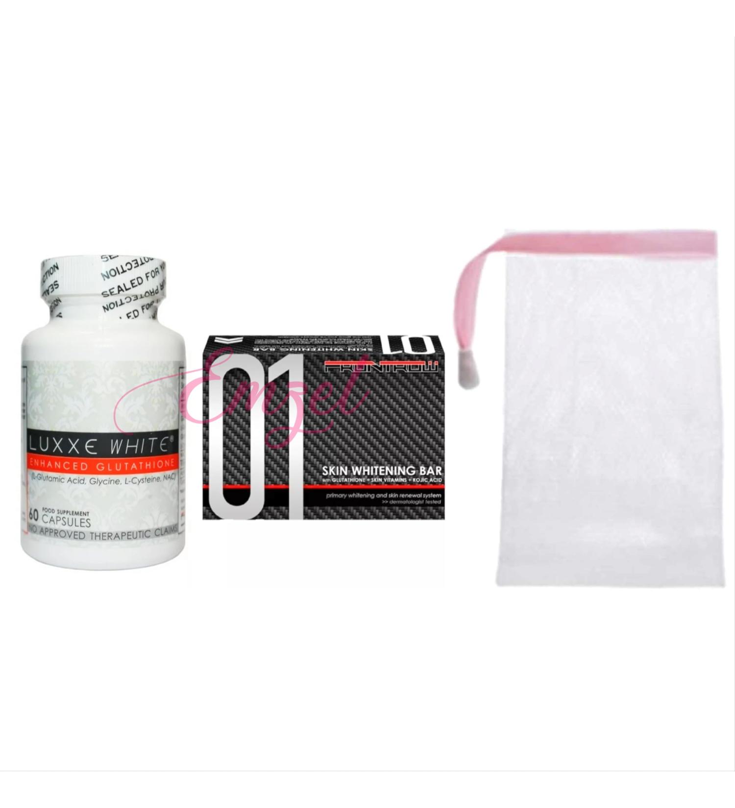 Frontrow Luxxe White Enhanced Glutathione with 01 Skin Whitening Soap and Soap
