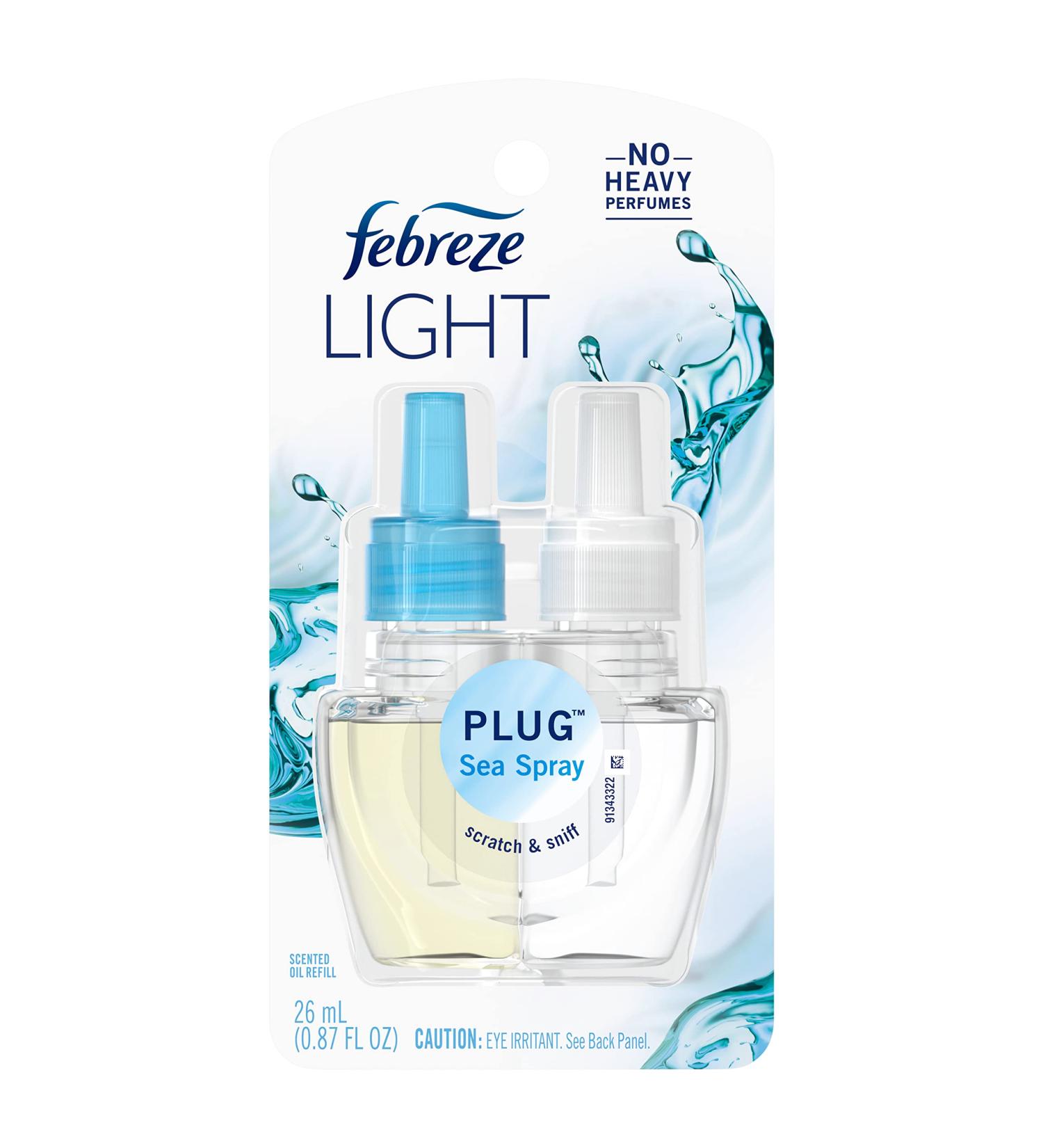 Febreze LIGHT Fade Defy PLUG Air Freshener Sea Spray 0.87 fl. oz. Oil Refill - Buy Online on GoSupps.com