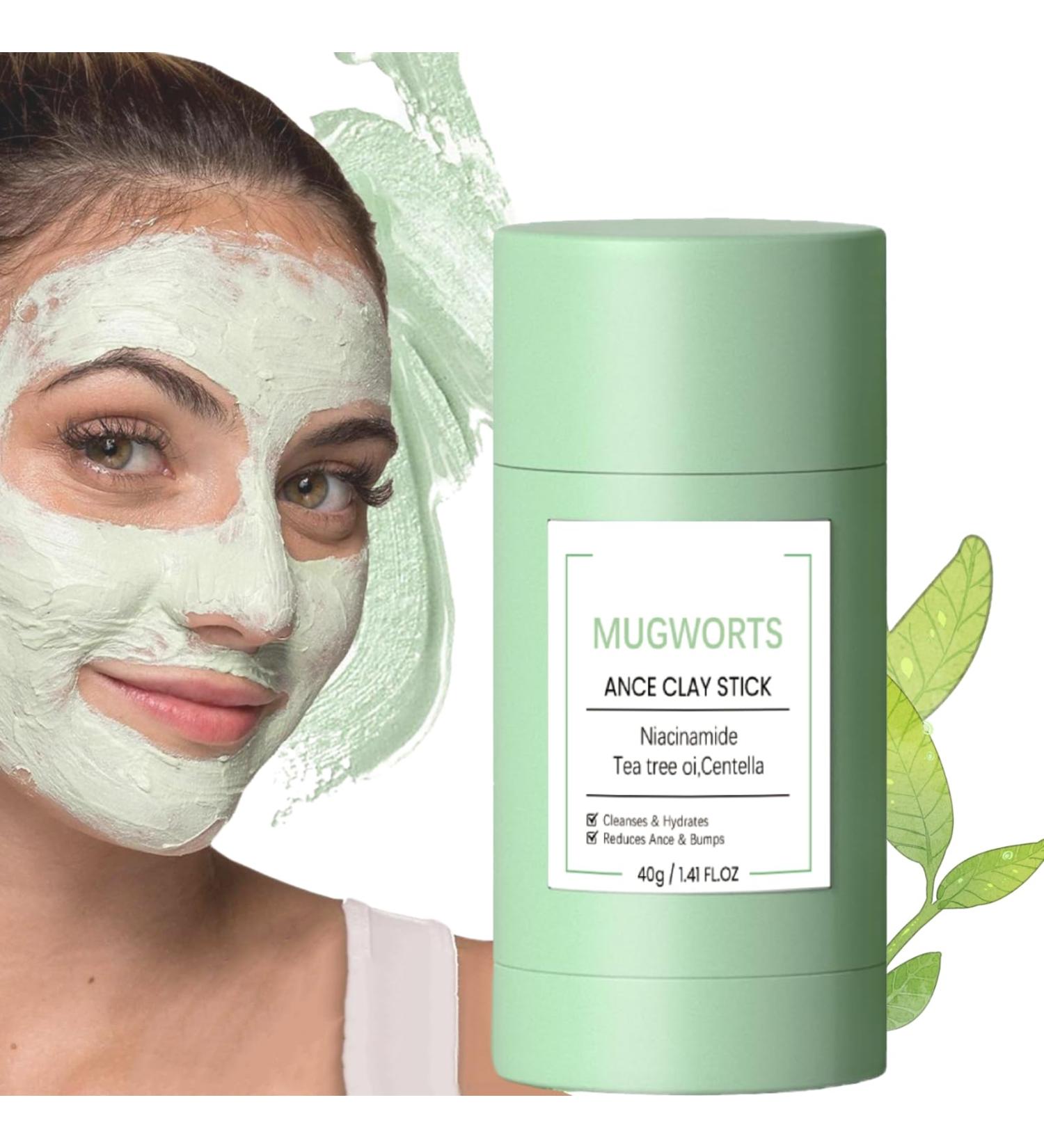 Green Tea Mask Stick Green Tea Mask Deep Cleansing Face Mask Purifying Clay Mask Moisturizes Oil Control Deep Clean Pore Blackhead Remover Face Mask Clay Brightening for Men and Women - Buy Online on GoSupps.com