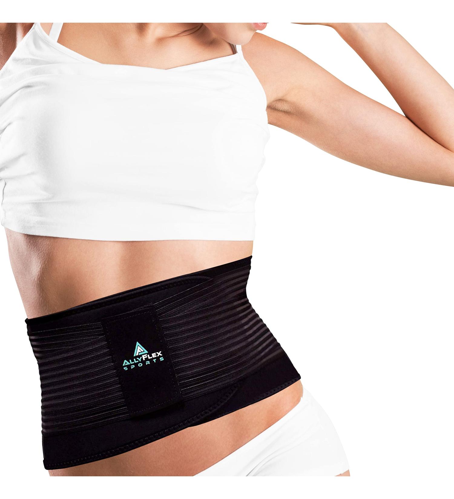 AllyFlex Sports Back Brace Lumbar Support Belt - Cooling Technology Orthopedic 3D Lumbar Pads - Lower Back Pain Relief - Medium - Buy Online on GoSupps.com