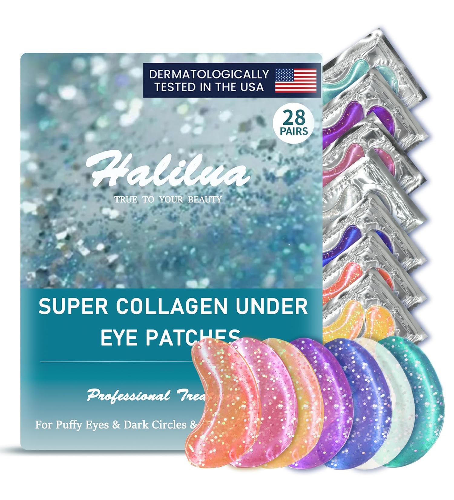 Under Eye Patches (28 Pairs) - 24K Gold Gel Masks for Dark Circles Puffiness & Wrinkles - Colorful Eye Treatment Solutions - Buy Online on GoSupps.com