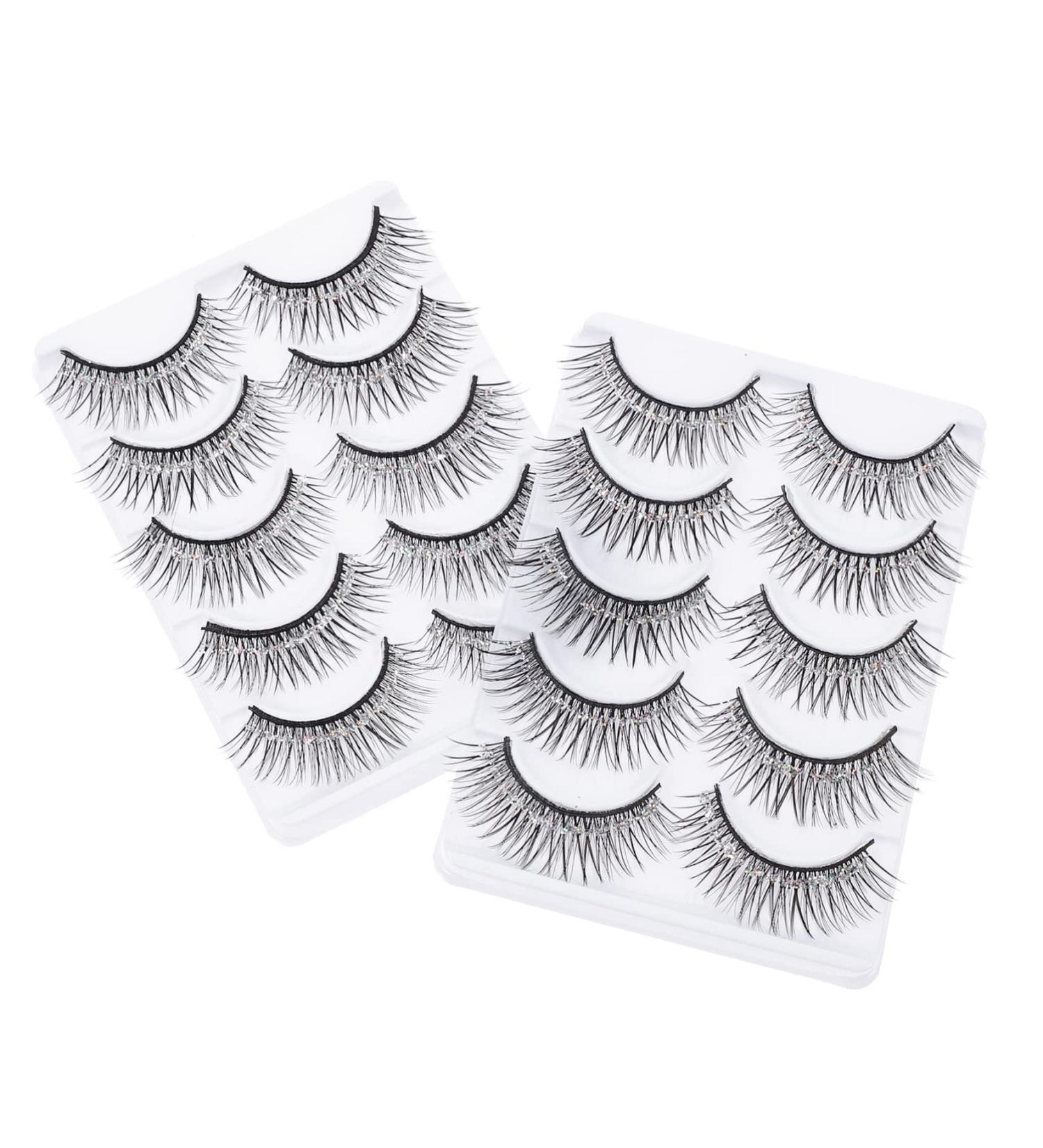 minkissy 10 Pairs Eyelashes False Lashes Multi-layer Lashes Fluffy Eyeslash Fake Eyelash Artificial Eyelash Fake Lash Fake Natural Lash Simulation Eyelash Fluffy Eyelash Dense Fiber - Buy Online on GoSupps.com