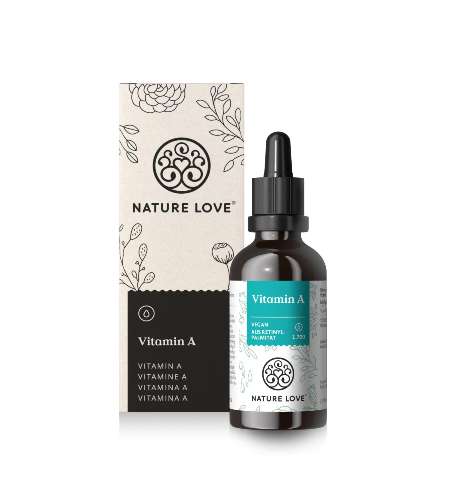 Vitamin A Drops 50ml - High-Dose Retinol in MCT Oil Vegan Lab-Tested - Pure & Additive-Free - Made in Germany - Buy Online on GoSupps.com
