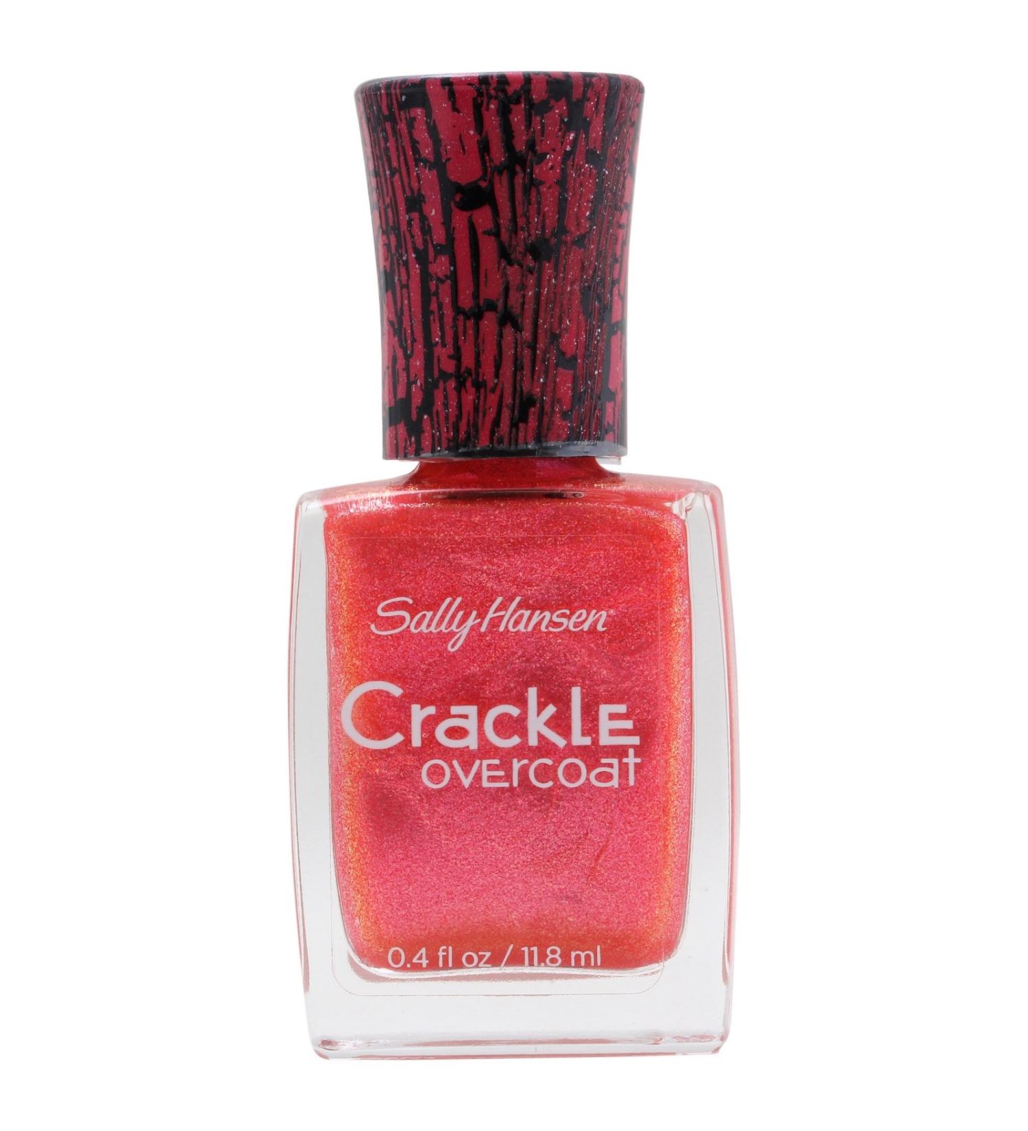 Sally Hansen Crackle Overcoat - Coral Collide