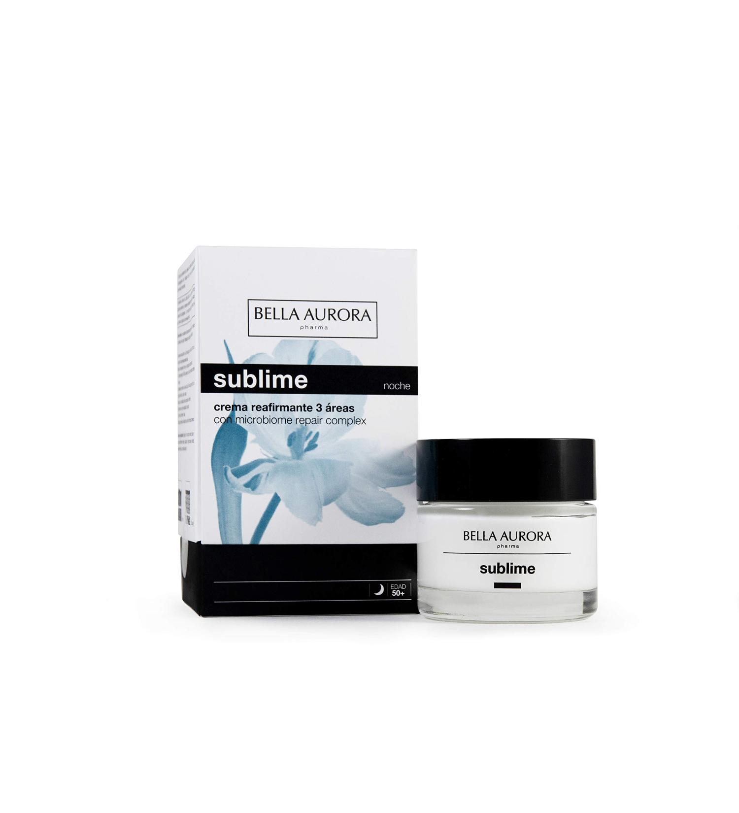 BELLA AURORA - Sublime 50 ml Anti-Aging Regenerating Night Face Cream Sensitive Skin Anti-Wrinkle with Lifting Effect Skin from 50 years old Care and Improvement of the Skin Microbiome - Buy Online on GoSupps.com