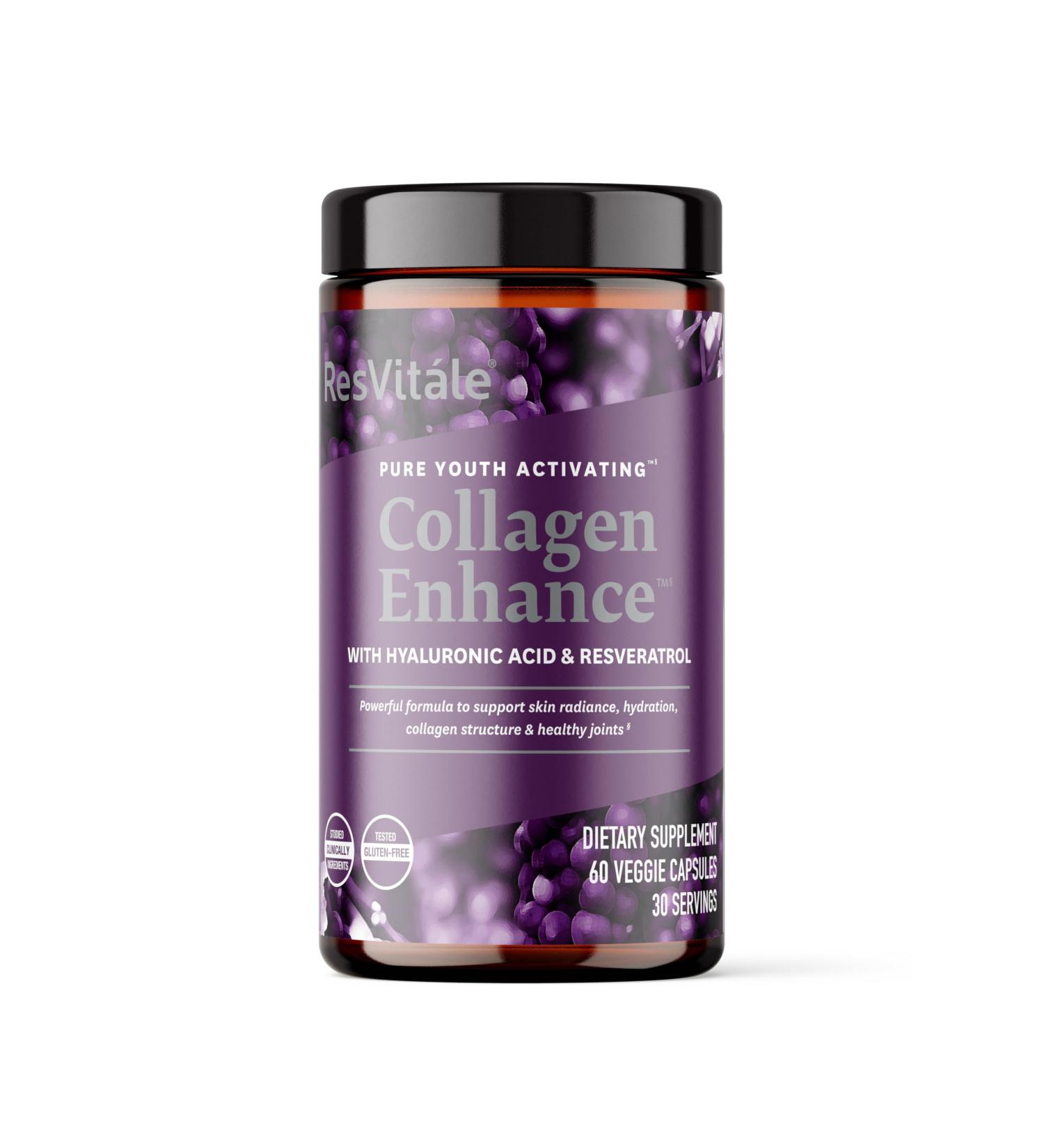 ResVit le Collagen Enhance - Beauty Supplement with Hyaluronic Acid & Resveratrol - 60 Capsules - Buy Online on GoSupps.com