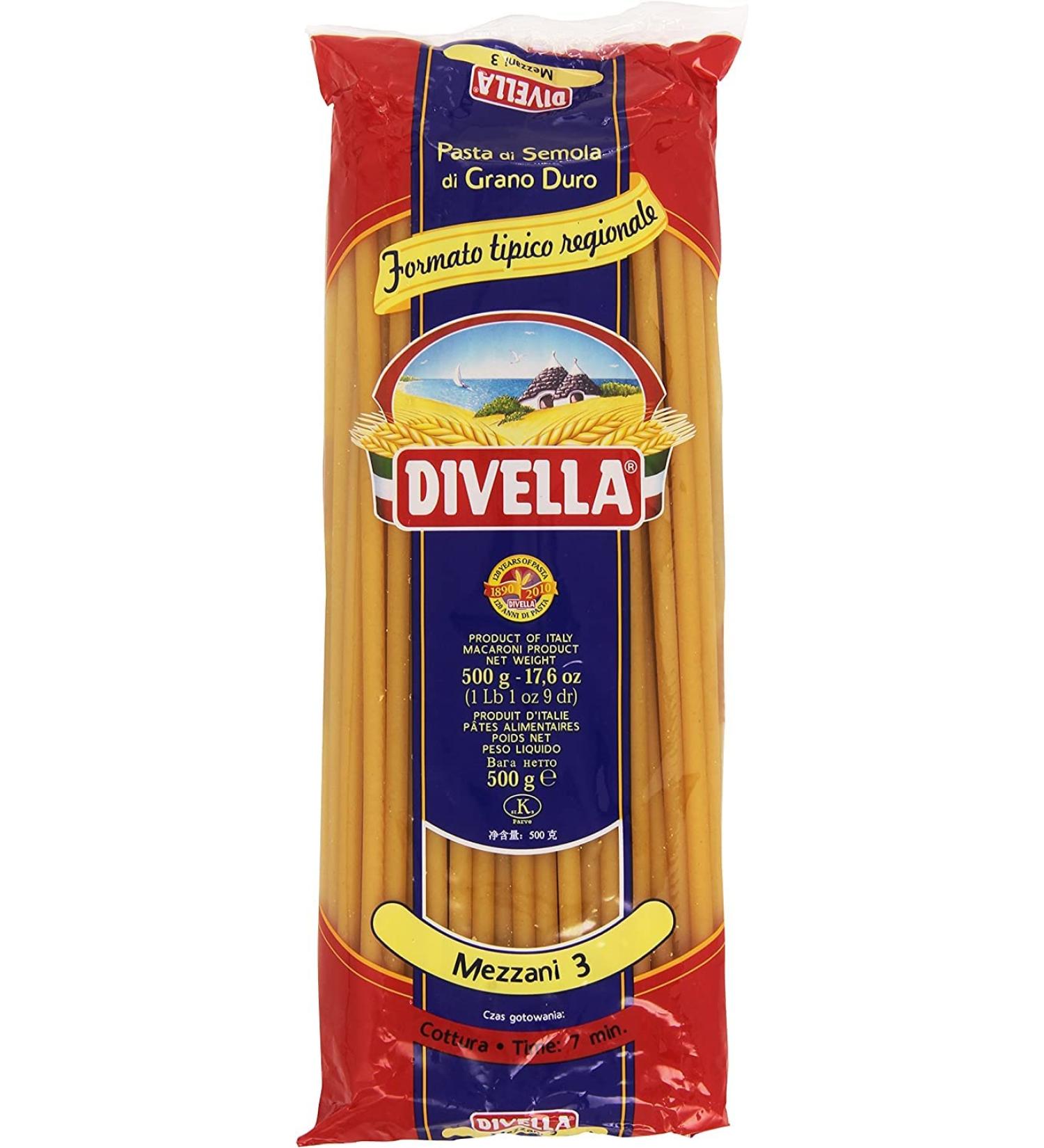 Divella 10x pasta 100 Italy It It Italys Mezzan Nal 3 koken 7 minutes 500g - Buy Online on GoSupps.com
