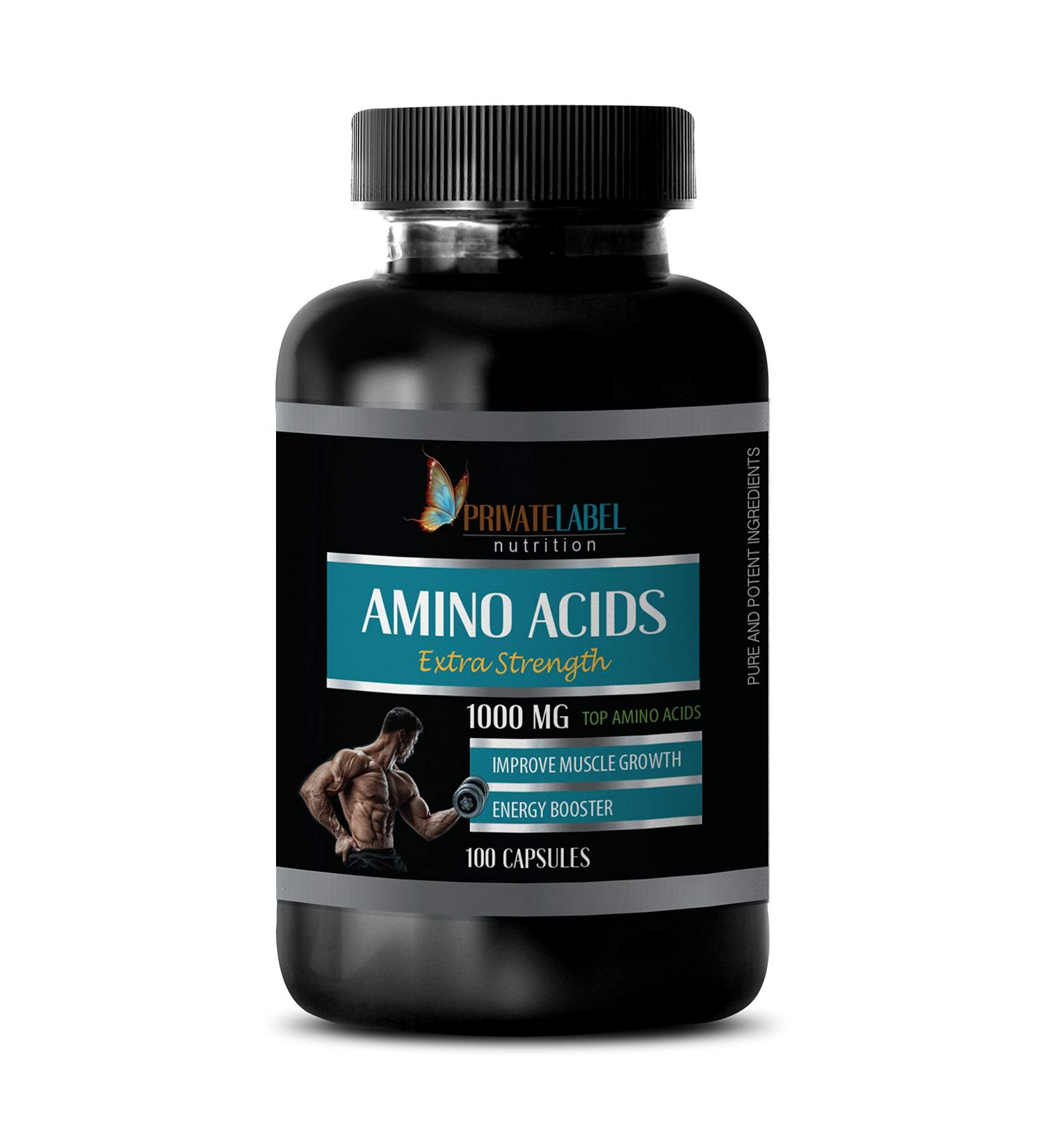 Extra Strength Pre Workout for Men - Amino Acids 1000 mg Complex | Muscle Growth & Energy Boost - 100 Tabs - Buy Online on GoSupps.com