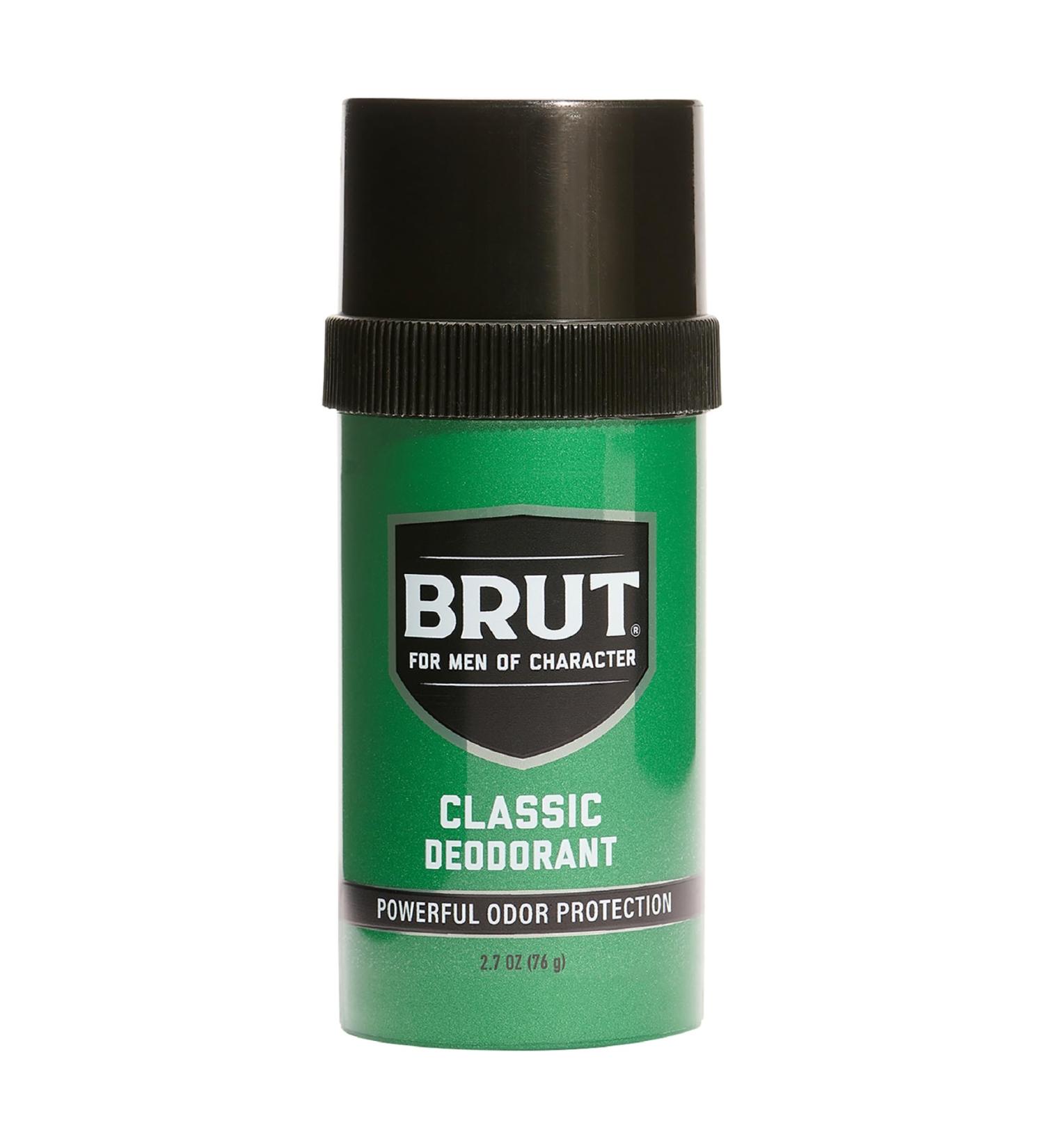 Brut Classic Round Deodorant Stick for Men - All-Day Freshness & Powerful Odor Protection - Paraben Free - 2.7 oz - International Shipping Available - Buy Online on GoSupps.com