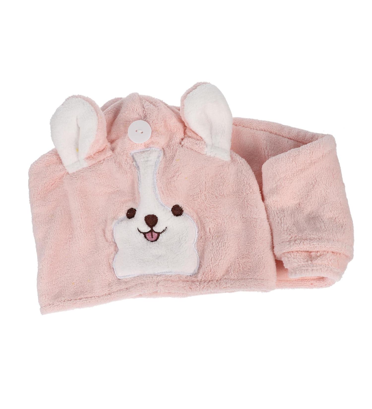 WOONEKY Cartoon Dry Hair Cap Caps Hair Bonnet Towel Bath Hat Adorable Dry Hair Hat Quick Drying Bath Cap Comfortable Drying Hat Coral Fleece Hair Hat Bath Water Absorbent Drying Hat Pink Pink 60x21cm - Buy Online on GoSupps.com