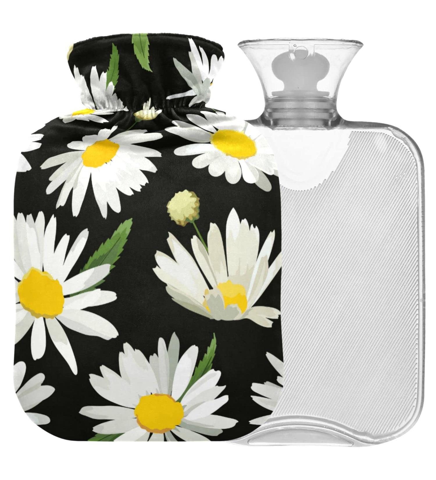 NAANLE 2L Hot Water Bottle - Chrysanthemums & G nsebl mchen | Pain Relief & Heat Therapy for Menstrual Cramps - Buy Online on GoSupps.com