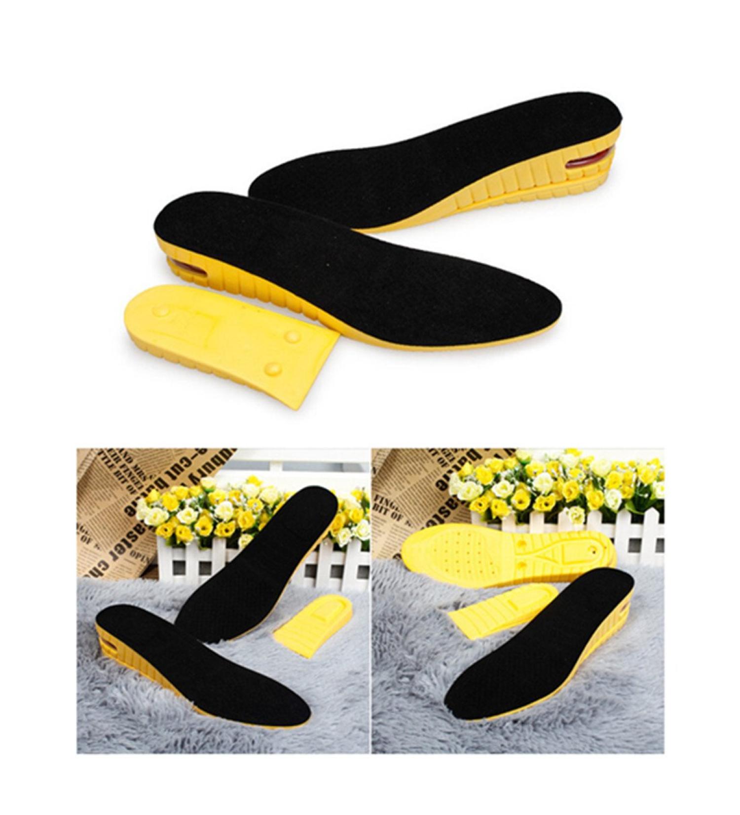 Kalevel 2 Layer Height Increase Insoles 2 Inch - Men Black, Size 7-10 | Shoe Lifts Insert for Taller Height Elevation and Comfort - Buy Online on GoSupps.com