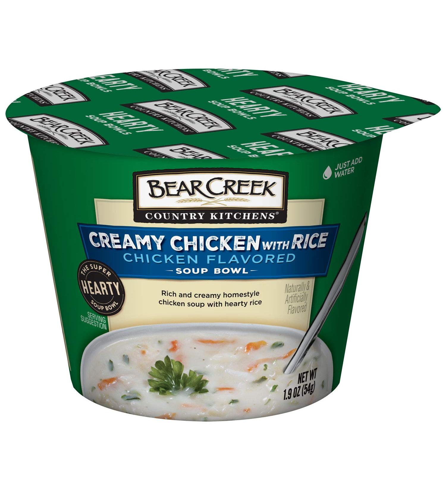 Bear Creek Hearty Soup Bowl Creamy Chicken with Rice 1.9oz (Pack of 6) - Delicious & Convenient Option - Buy Online on GoSupps.com