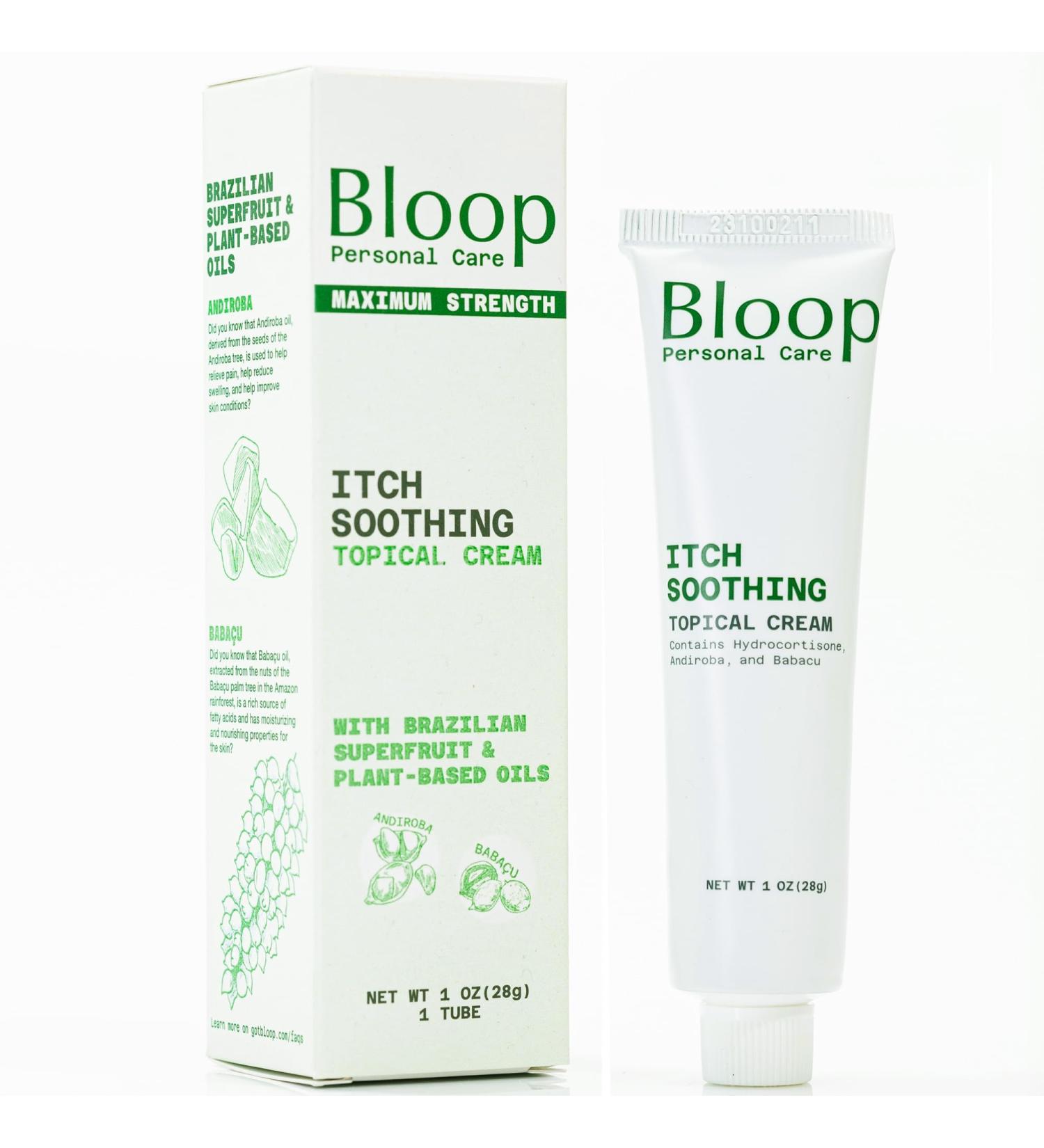 Buy Bloop Anorectal Itch Soothing Cream with Hydrocortisone & Oils | Max Strength Rapid Relief | 1oz - International Shipping - Buy Online on GoSupps.com