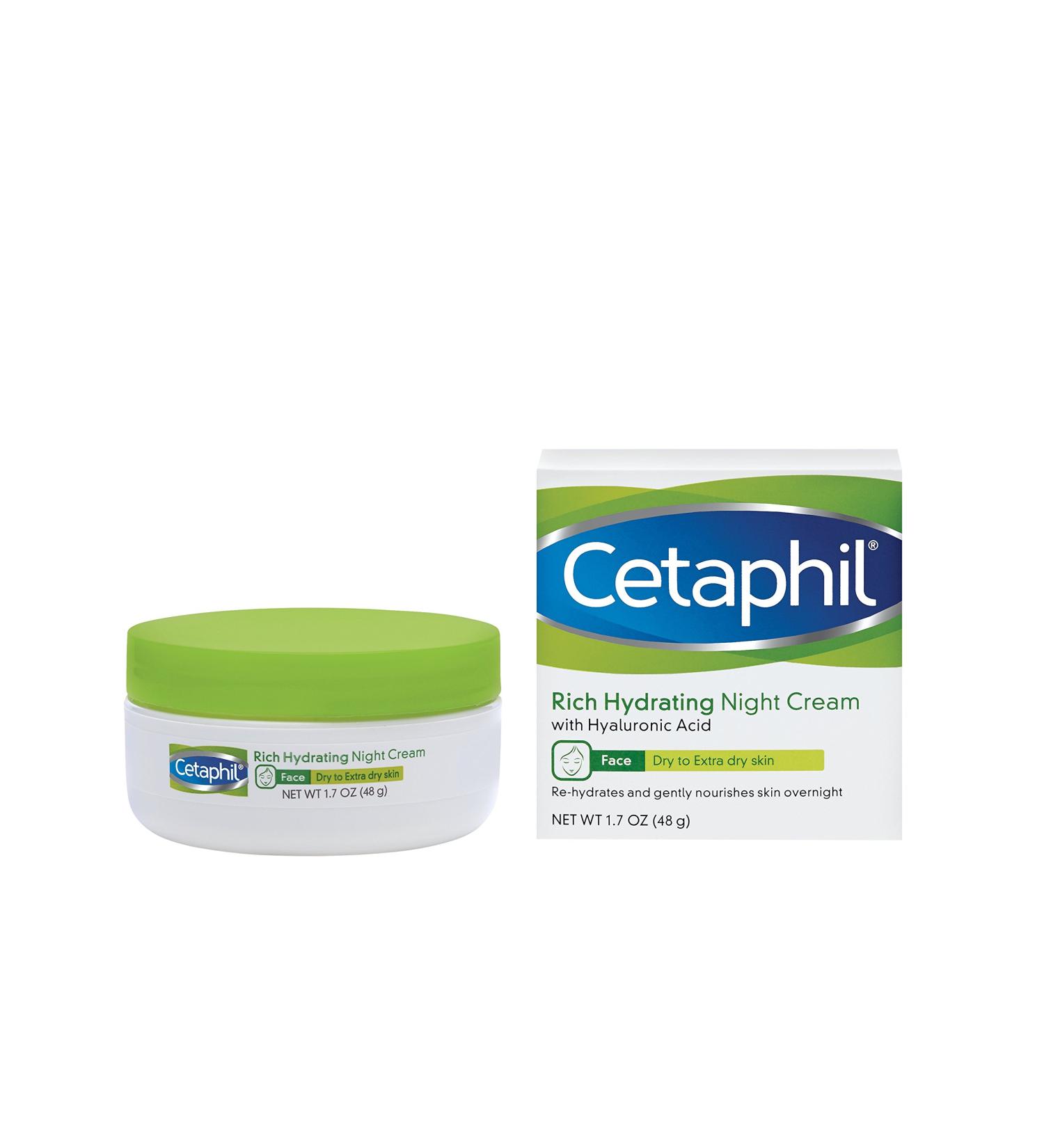 Cetaphil Rich Hydrating Night Cream with Hyaluronic Acid 1.7 Ounce