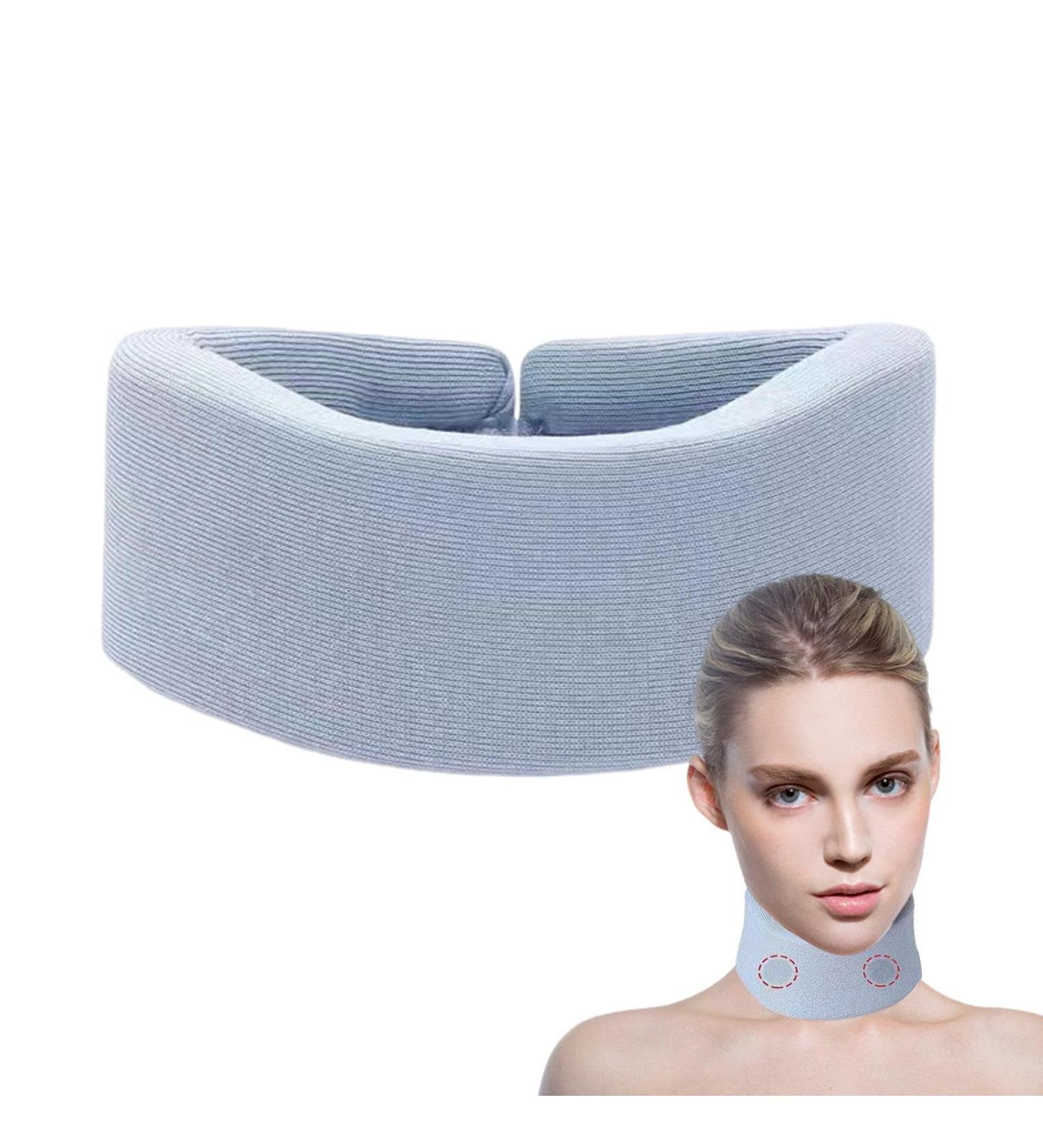 Cervical Neck Brace Adjustable Neck Collar Comfortable and Breathable | Neck Brace for Sleeping Cervical Neck Pillow Relieves Pressure in Spine for Work Travel - Buy Online on GoSupps.com