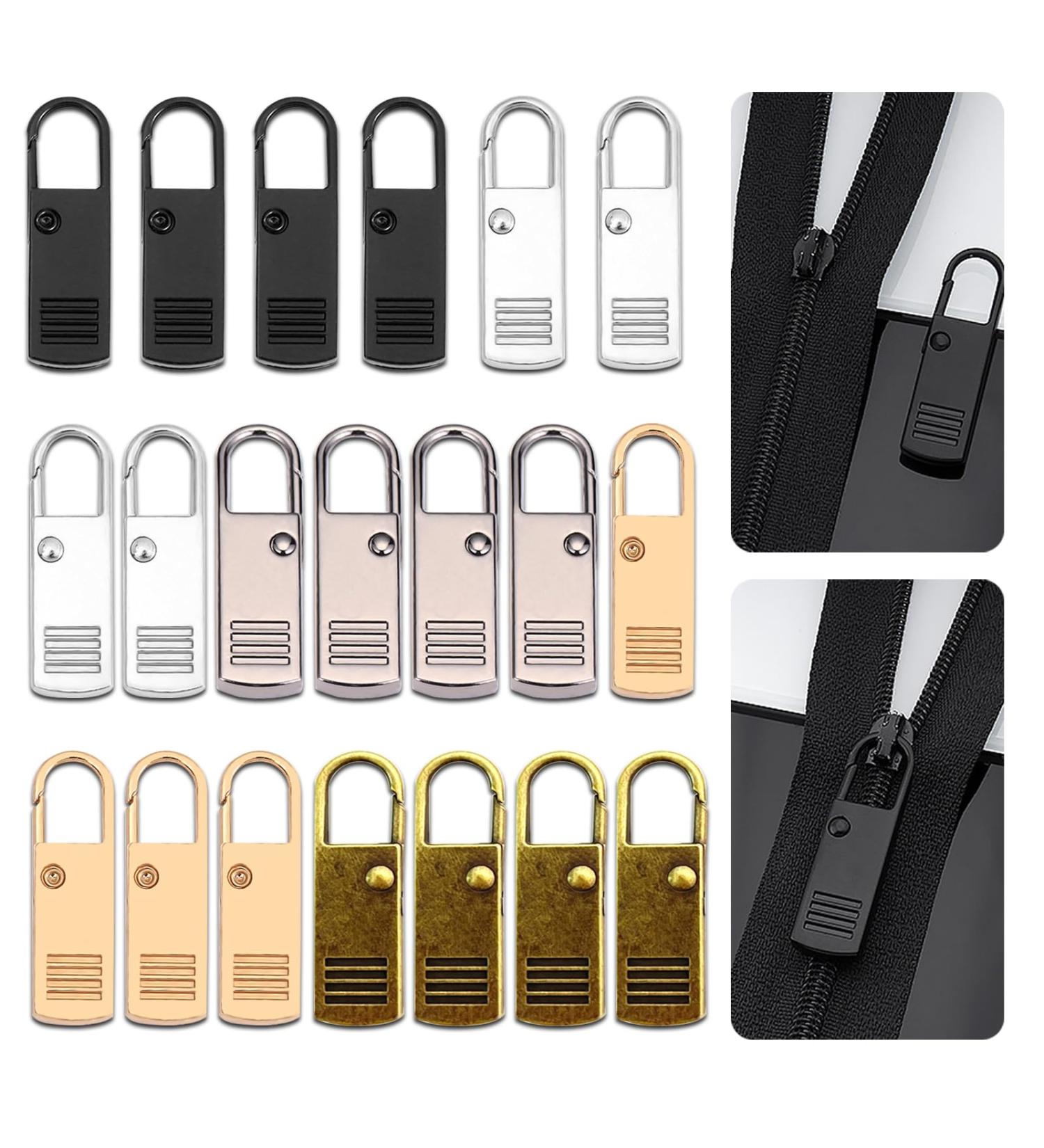Universal Zipper Replacement Set - 20 Metal Zipper Pull Tabs for Easy Repair | Removable Zipper Pendants - Buy Online on GoSupps.com
