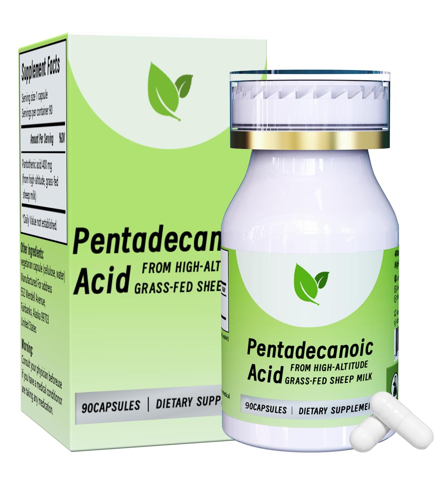 Pentieadecaflex Pentadecanoic Acid C15:0 90 Capsules 400mg - Buy Online on GoSupps.com